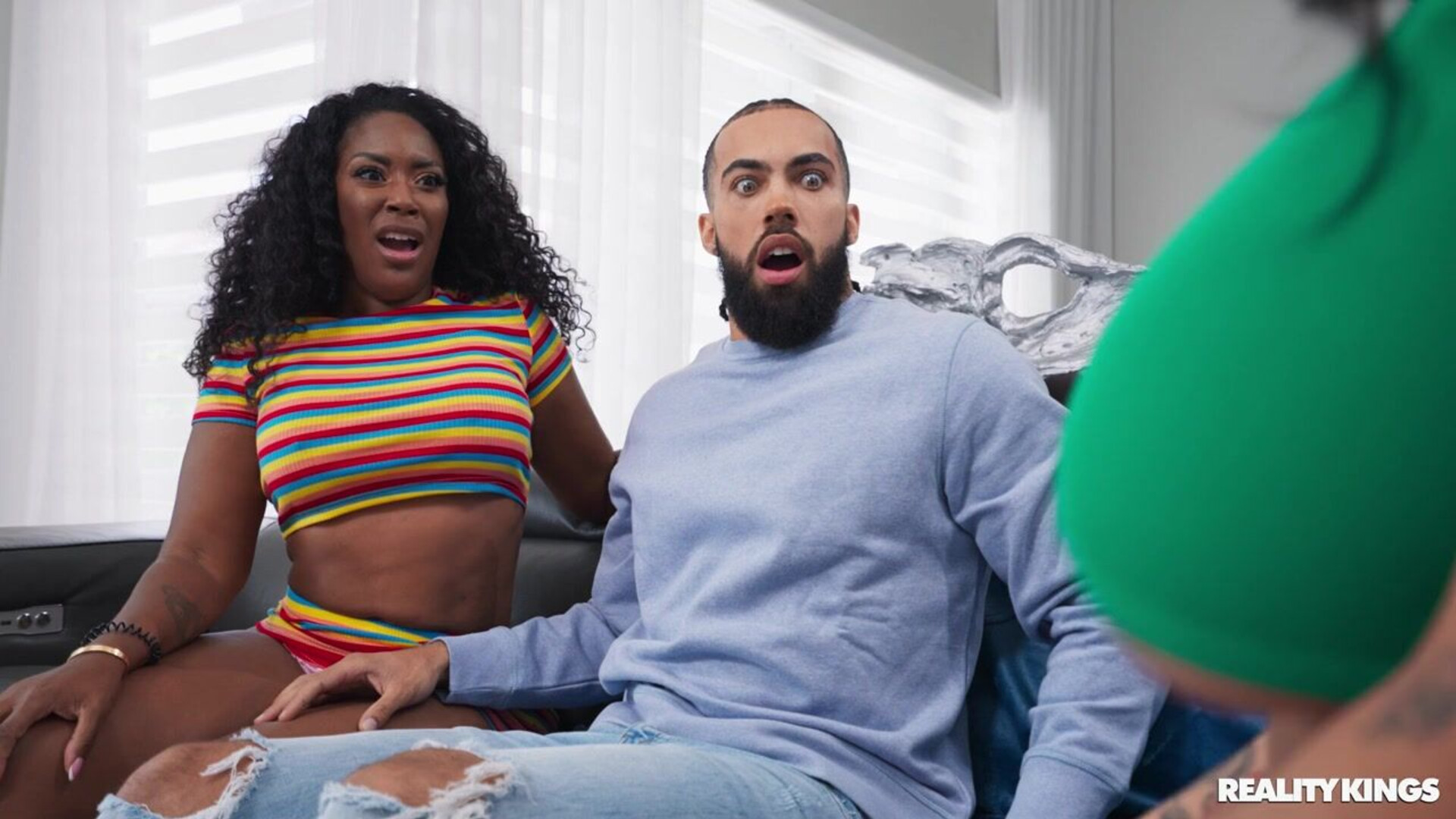 Boyfriend fucks girlfriend and her friend - theeesome - black - bbc