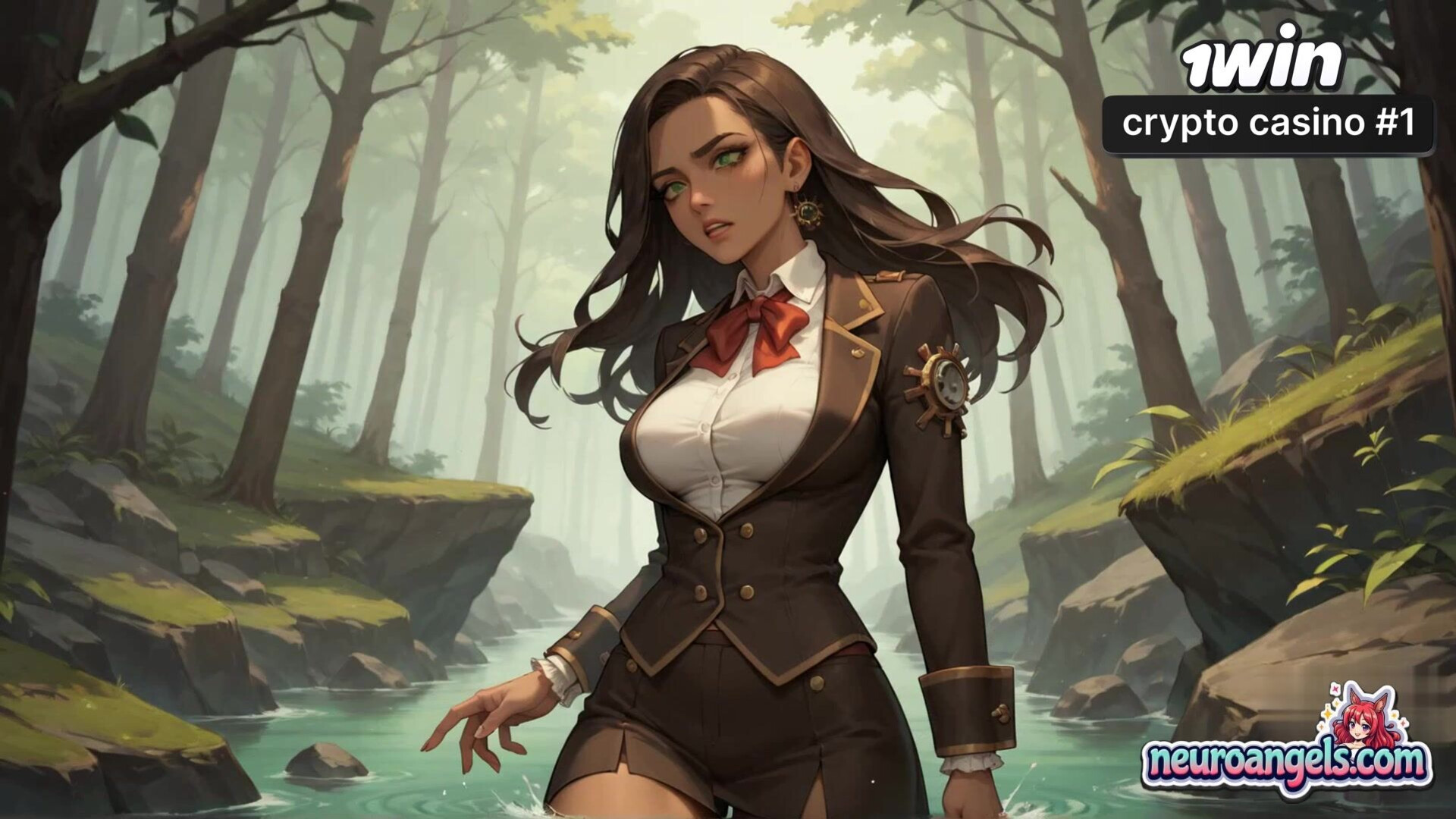Forest Stream Wet Goddess Seduction - sex - forest - lovemaking - nature - wet - fantasy - romantic - hardcore - ai generated