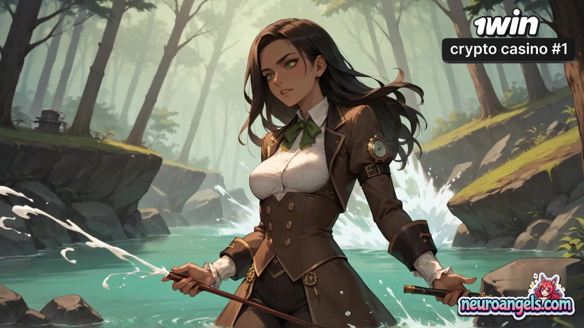 Forest Stream Wet Goddess Seduction - sex - forest - lovemaking - nature - wet - fantasy - romantic - hardcore - ai generated