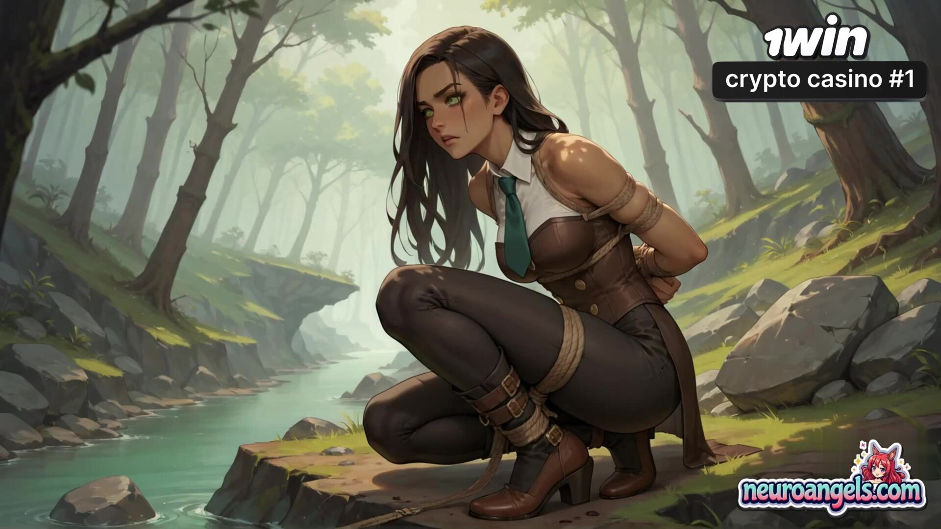 Forest Stream Wet Goddess Seduction - sex - forest - lovemaking - nature - wet - fantasy - romantic - hardcore - ai generated