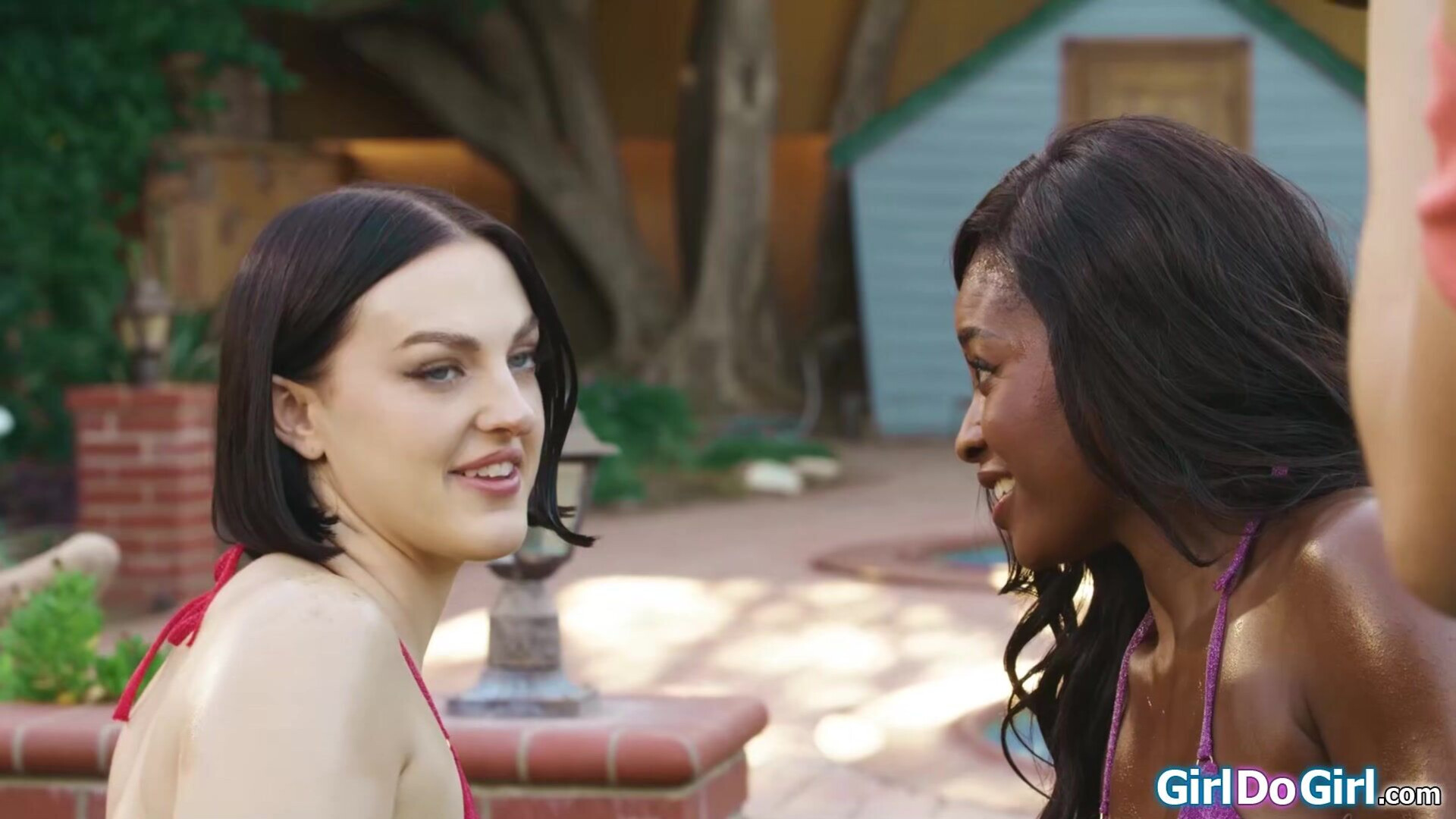 I kissed my bestie during our photoshoot - lesbian - first time - outdoor - ebony - oral - threesome - hairy - finger - interracial - kiss