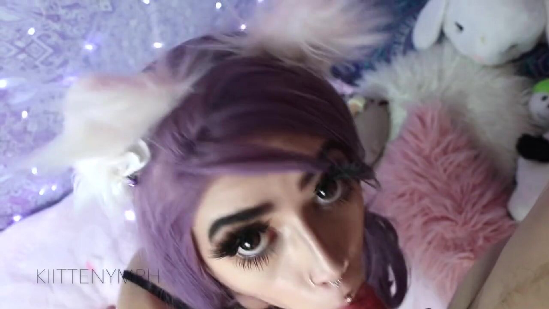 Kiittenymph 1st Bg Blowjob & Oil Spank Show W Daddy - amateur - blowjob - lesbian