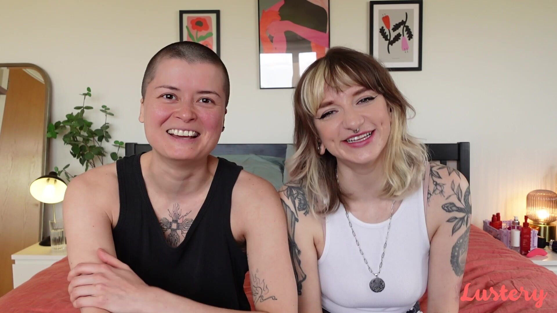Neen & Poppy - babe - brunette - pussy licking - tattooed - toys