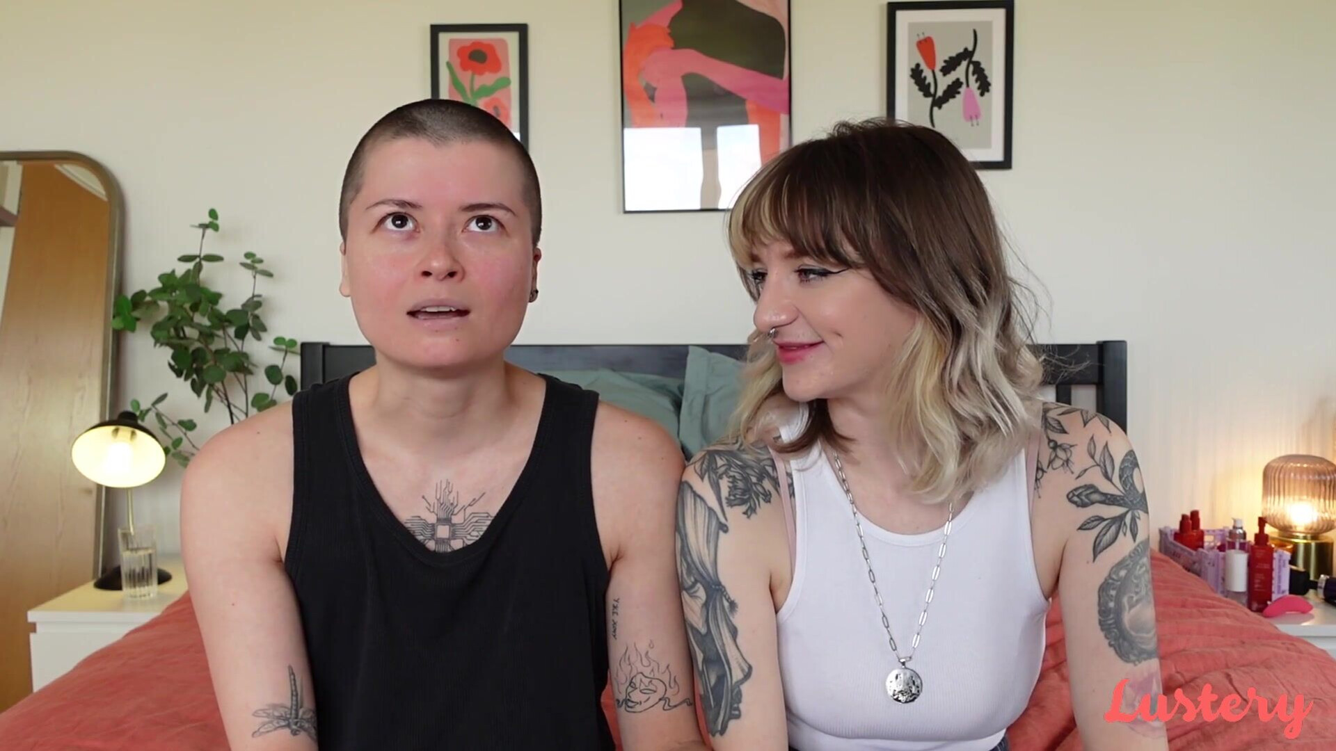 Neen & Poppy - babe - brunette - pussy licking - tattooed - toys