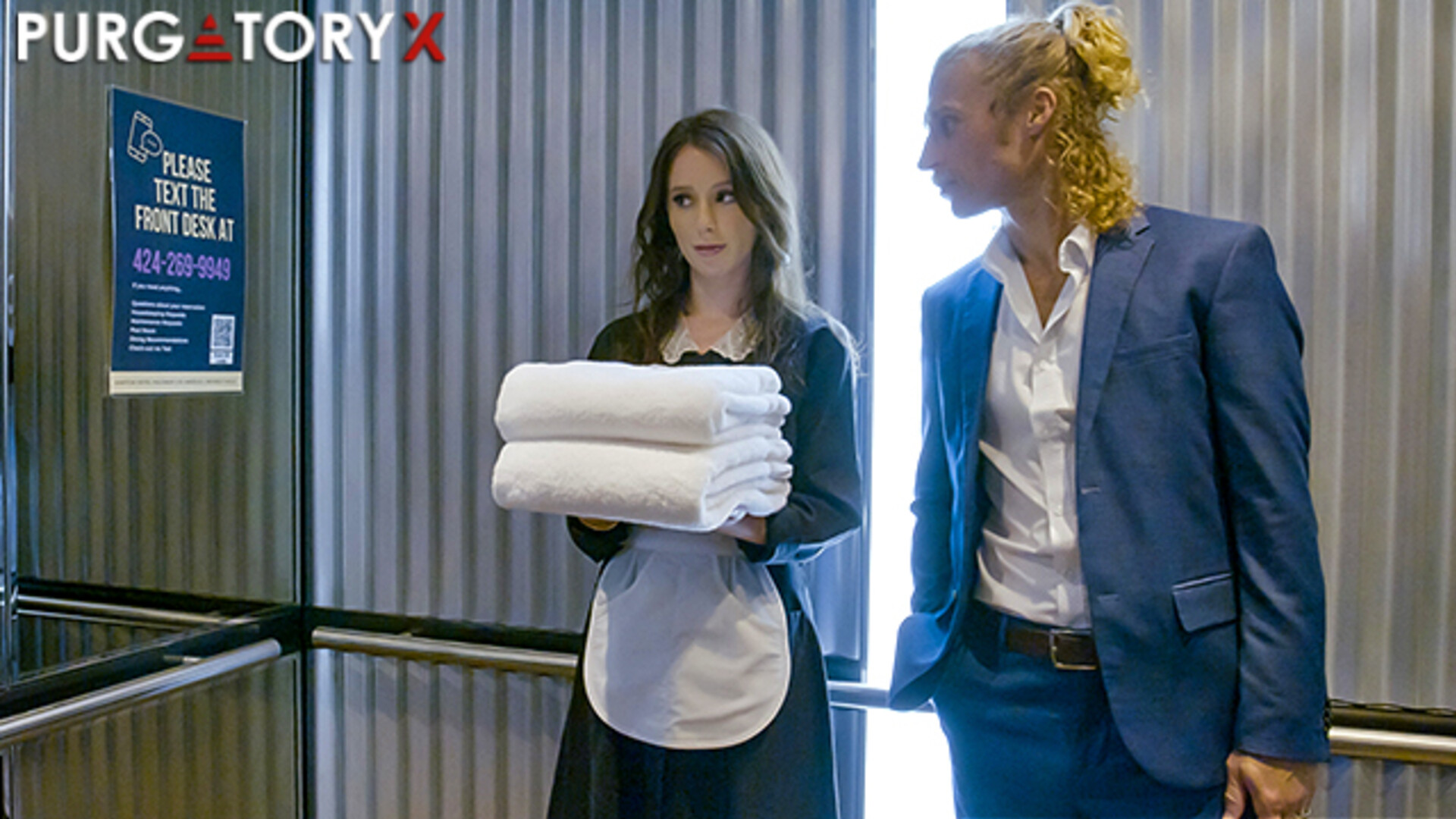 PURGATORYX Room Service Vol 1 Part 1 with Charly Summer - purgatoryx - reality - hardcore - blowjob - masturbating - pussy licking - fingering - big tits - brunette - shaved