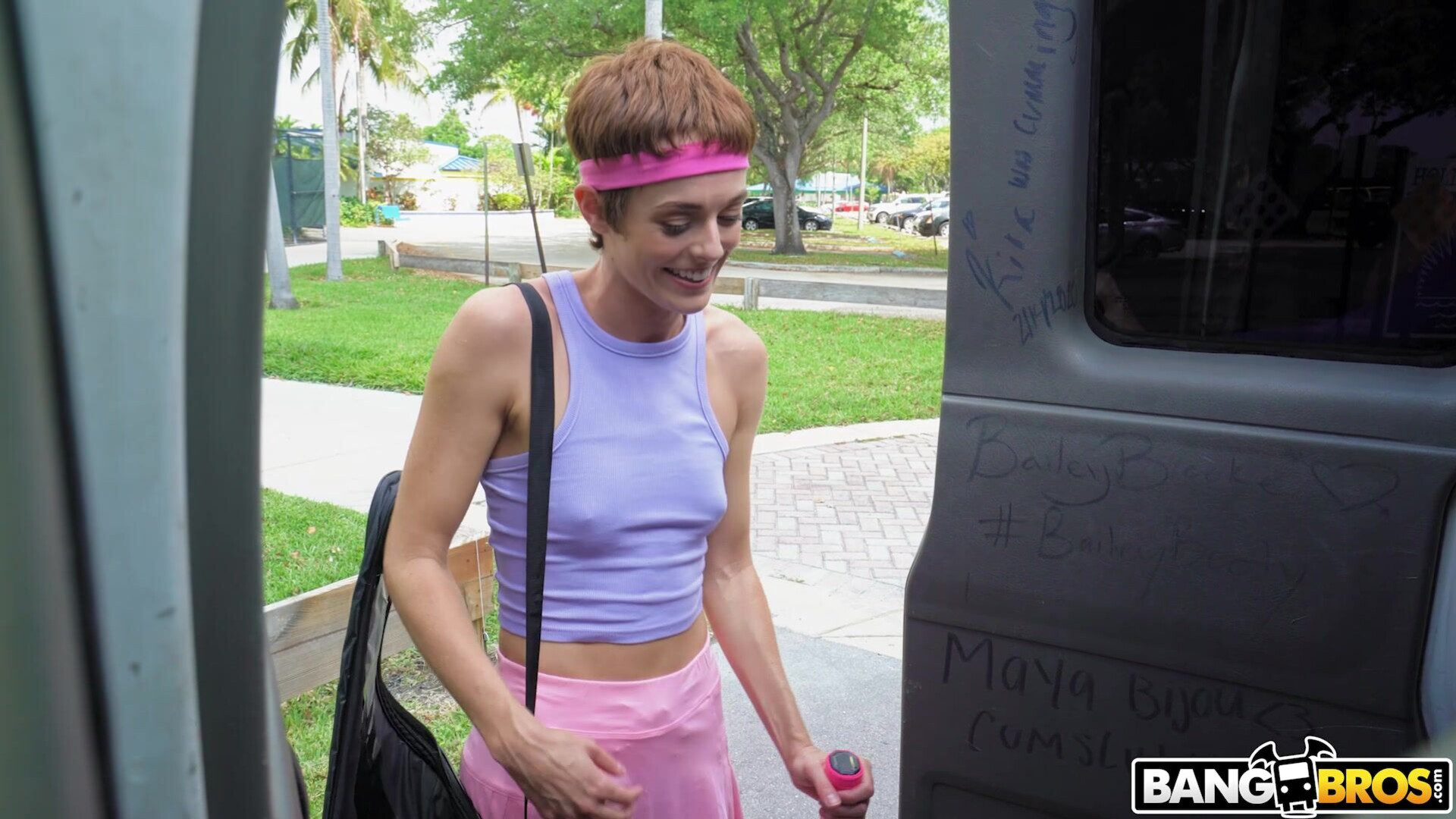 Sidra Sage Athletic Redhead Fucked in the Bus - redhead - ginger - babe - small tits - spinner - bush - anal - cumshot - facial - cum in mouth