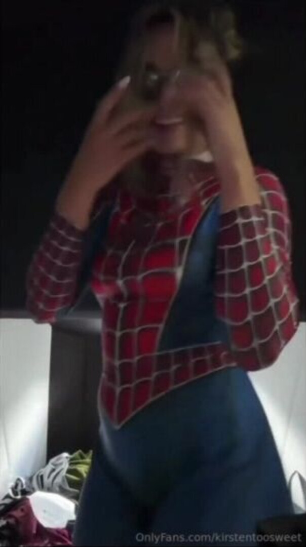 Spider Girl Strip - big ass - big tits - blowjob - sex - fuck