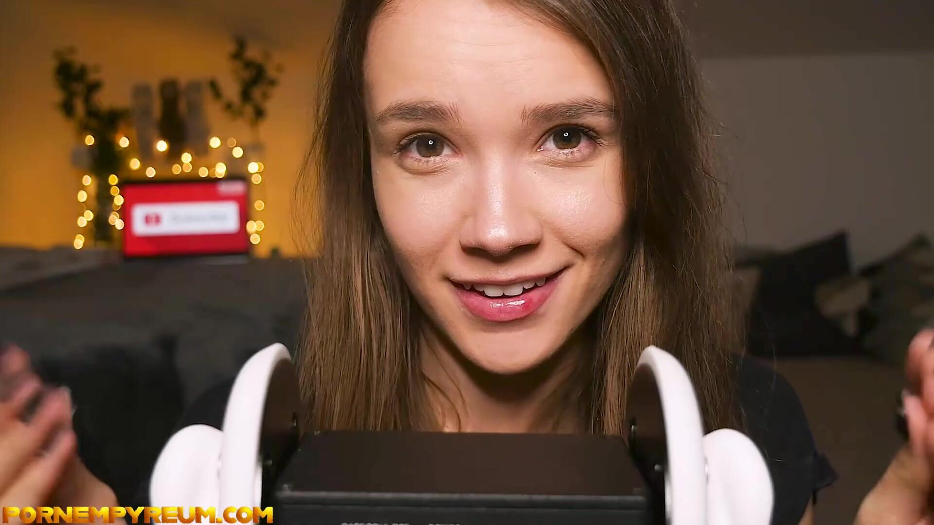 ASMR Bunny Marthy sucking dick - solo - masturbation - camgirl - brunette