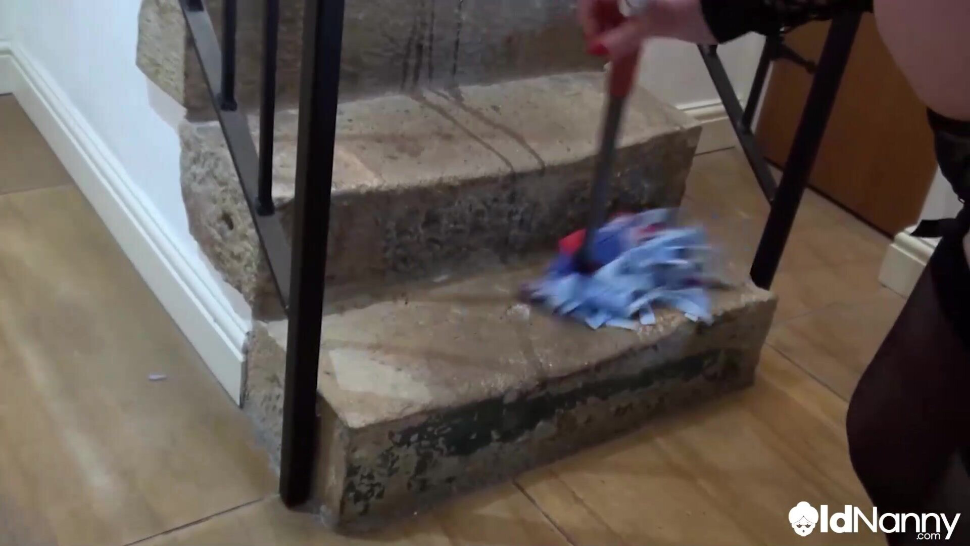 British Milf Auntie Trisha Solo Stair Play OLDNANNY - solo - pussy - milf - bigass - busty - bbw - fingering - masturbation - naturaltits - curvy