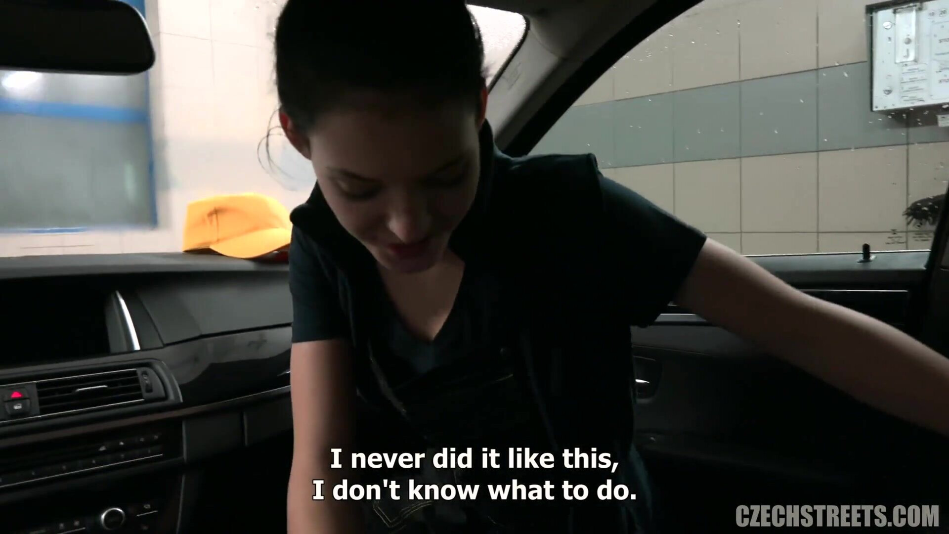 Czech Streets 107 Carwash beauty - 107 - aneta - beauty - blowjob - brunette - carwash - czech streets - czech streets 107 - facial - hardcore