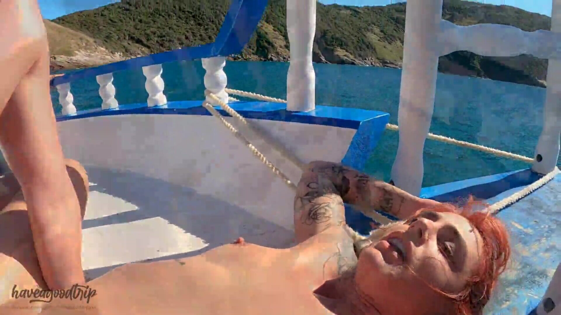 DH 62 Having sex on the boat with a voyeur! 1080p - redhead - beautiful - blowjob