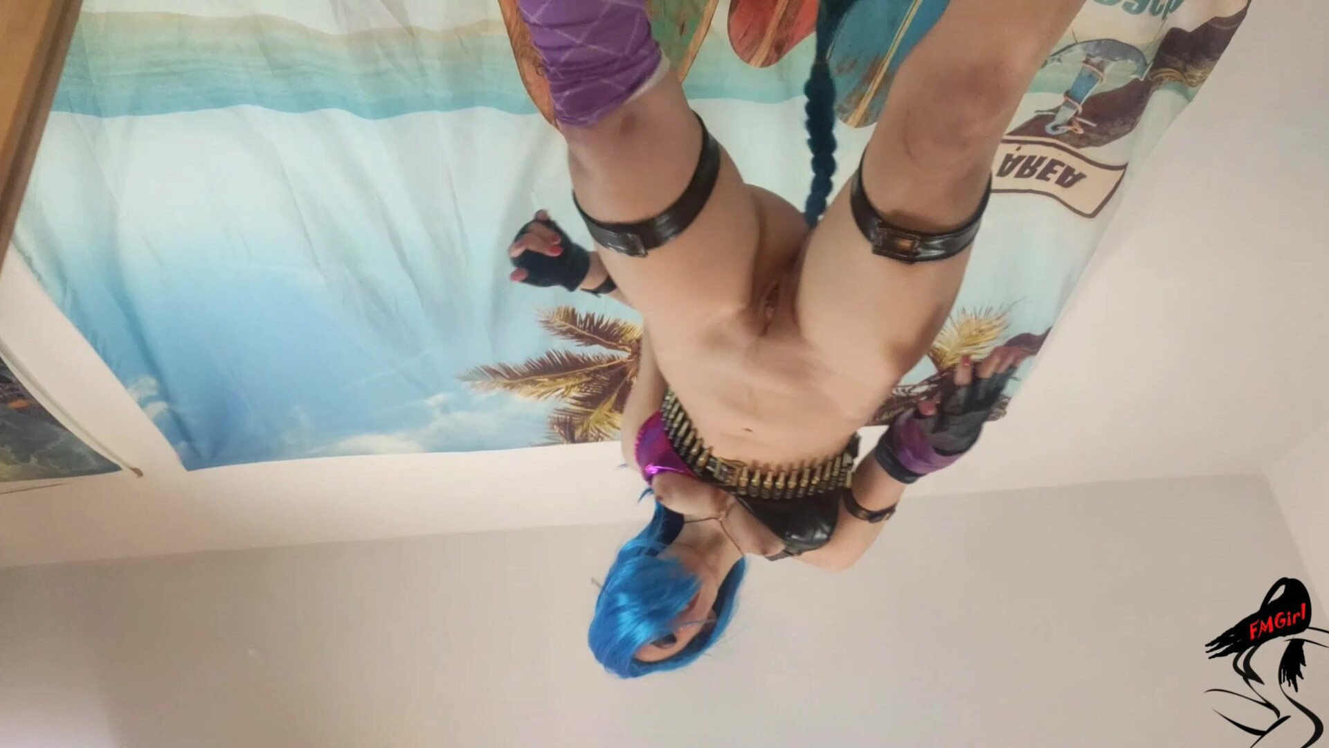 Fmgirl Jinx Double Penetration On Mirror - amateur - solo - toys