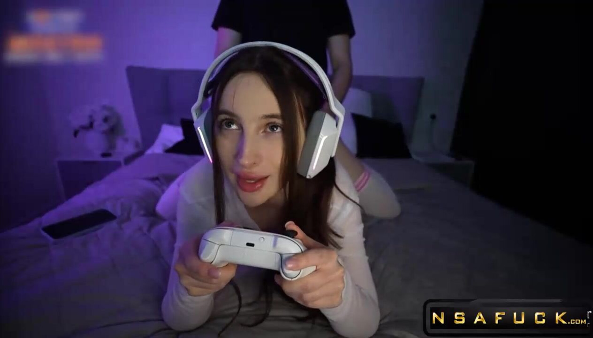 Gamers Stepsister Sucks Dick and Rides - amateur - homemade - teen - college - 18yo - bigass - tits - natural boobs - shaved pussy - doggystyle