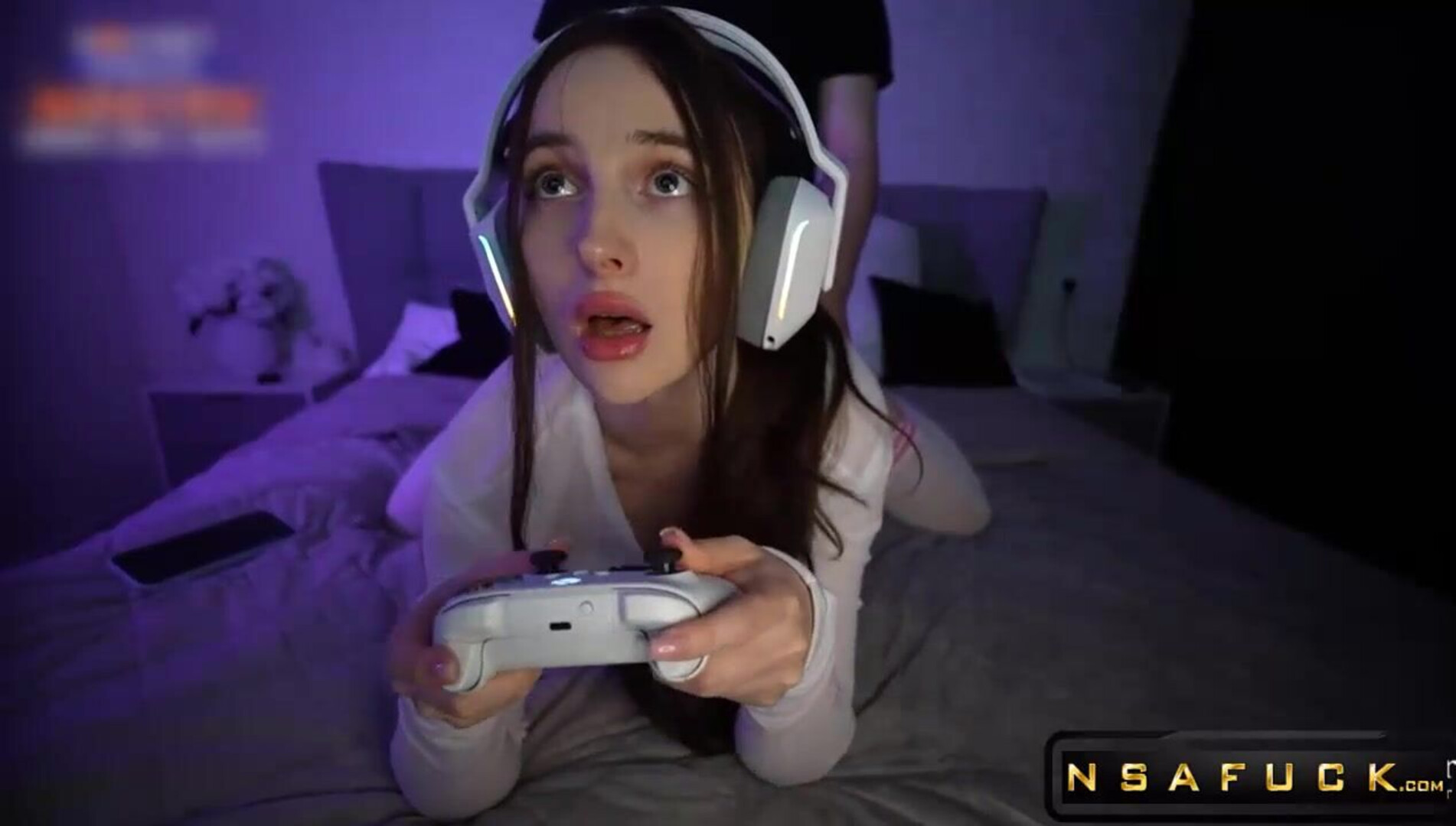 Gamers Stepsister Sucks Dick and Rides - amateur - homemade - teen - college - 18yo - bigass - tits - natural boobs - shaved pussy - doggystyle