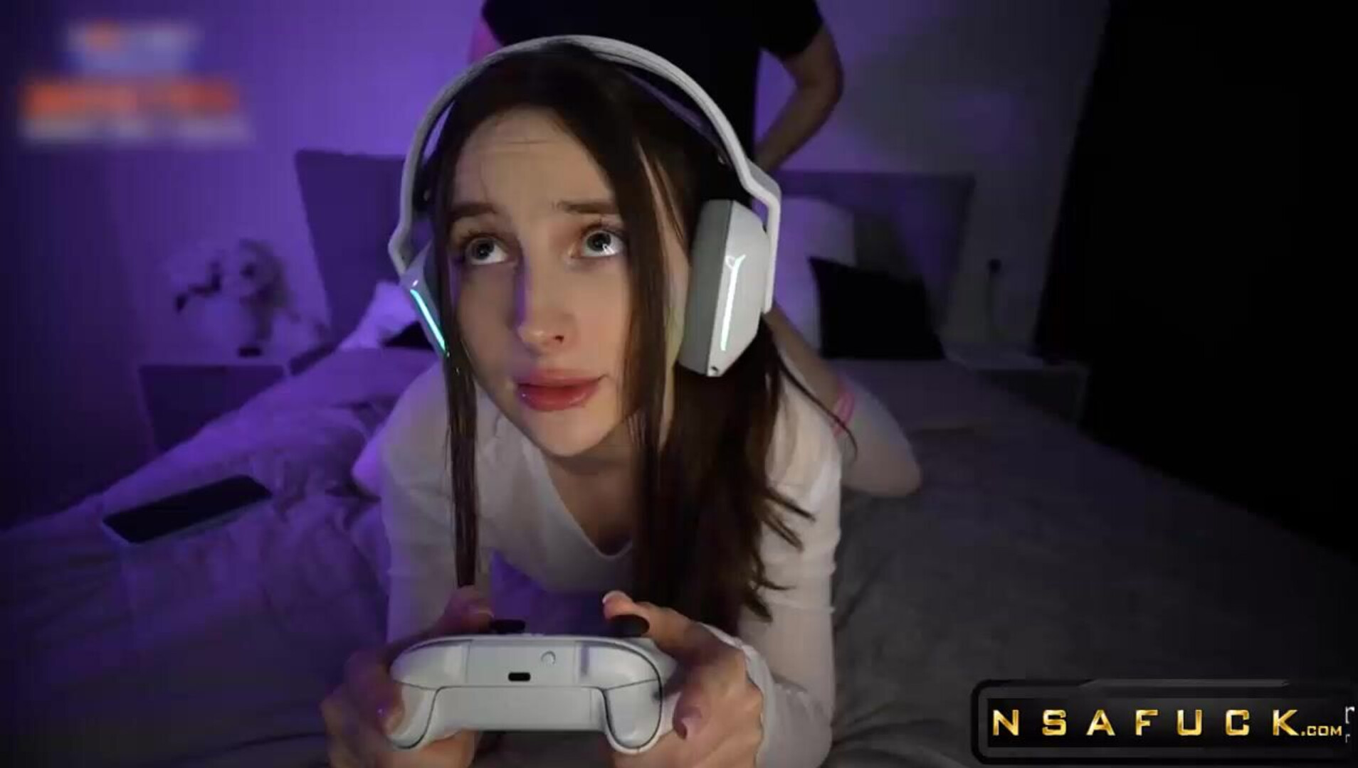 Gamers Stepsister Sucks Dick and Rides - amateur - homemade - teen - college - 18yo - bigass - tits - natural boobs - shaved pussy - doggystyle