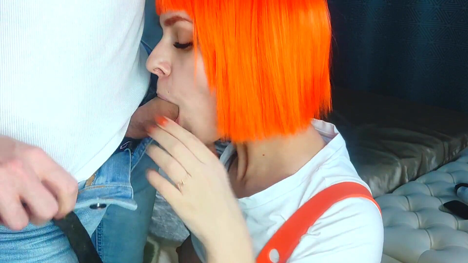 Hotline Aurora Leeloo Dallas Ass To Mouth Close Up Anal Creampie - red head - small tits - teen