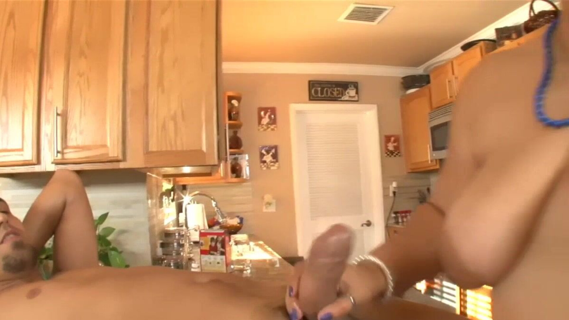 Karla Kitchen Blowjob - plump - bbw - ebony - big boobs - big ass - blowjob - cumshot - kitchen sex - latina