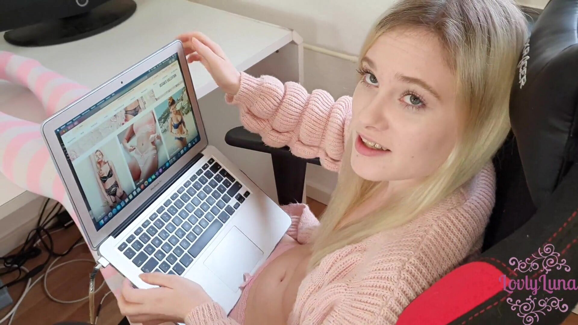 LovlyLuna Teenie swaps anal sex for lingerie! - teen - anal - german - blonde - amateur