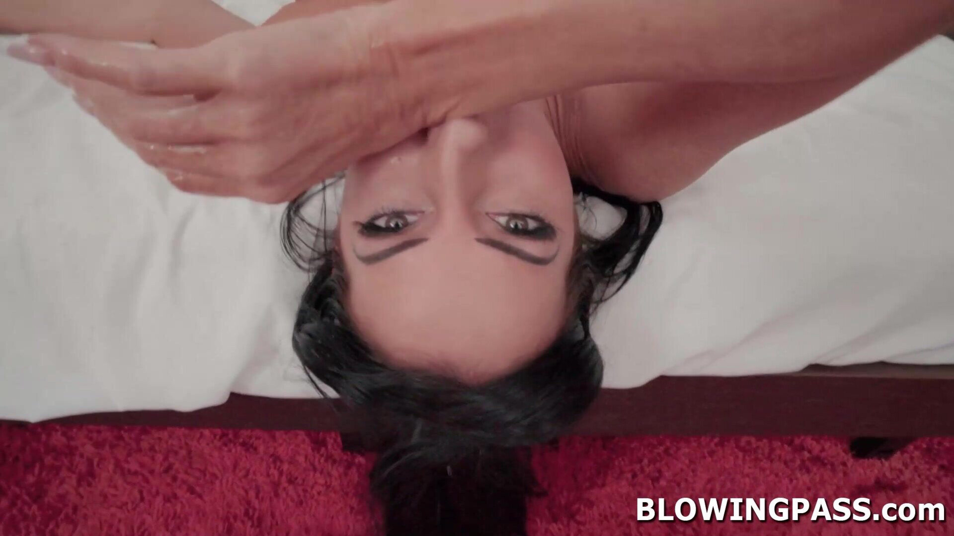 Milf sucks big cock while getting licked - deepthroat - facefuck - gagging - milf - big tits - pov - big cock - 69 - handjob - petite