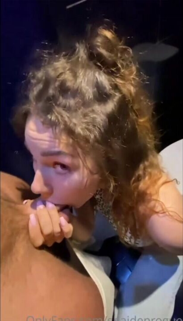 POV Bathroom Blowjob Swallow - big ass - big tits - blowjob - sex - fuck