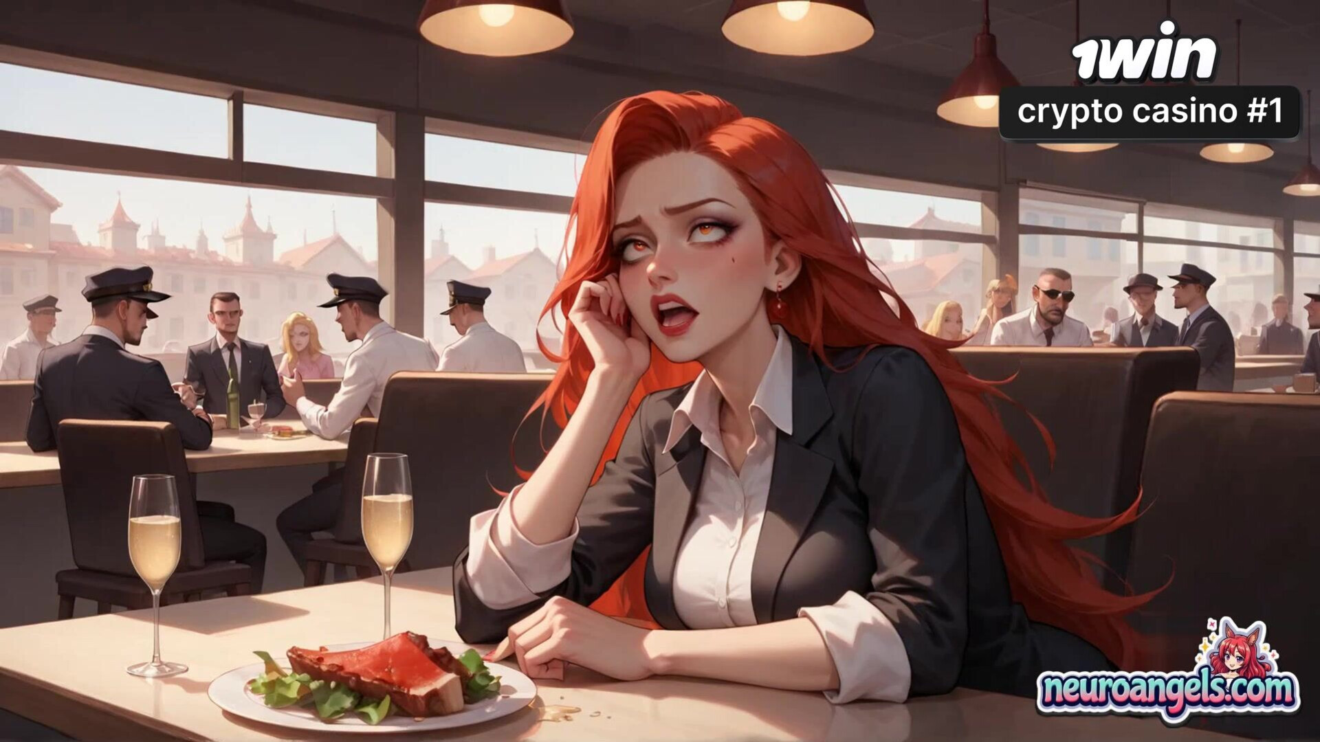 Redhead MILF has fucky fucky in a luxury steakhouse after an orgy hardcore, insane - hardcore - romantic - redhead - steakhouse - ai generated - orgy - deluge - milk