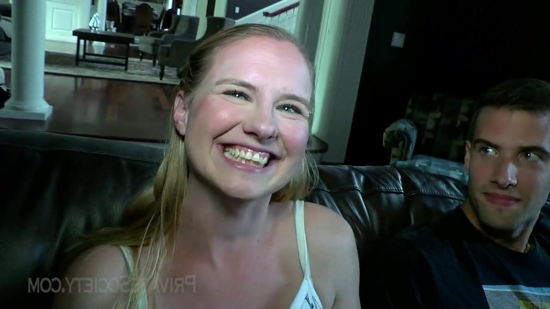 her husband loves it - amateur - blonde - blowjob - wife - eating pussy - big cock - american - couple - missionary - first time