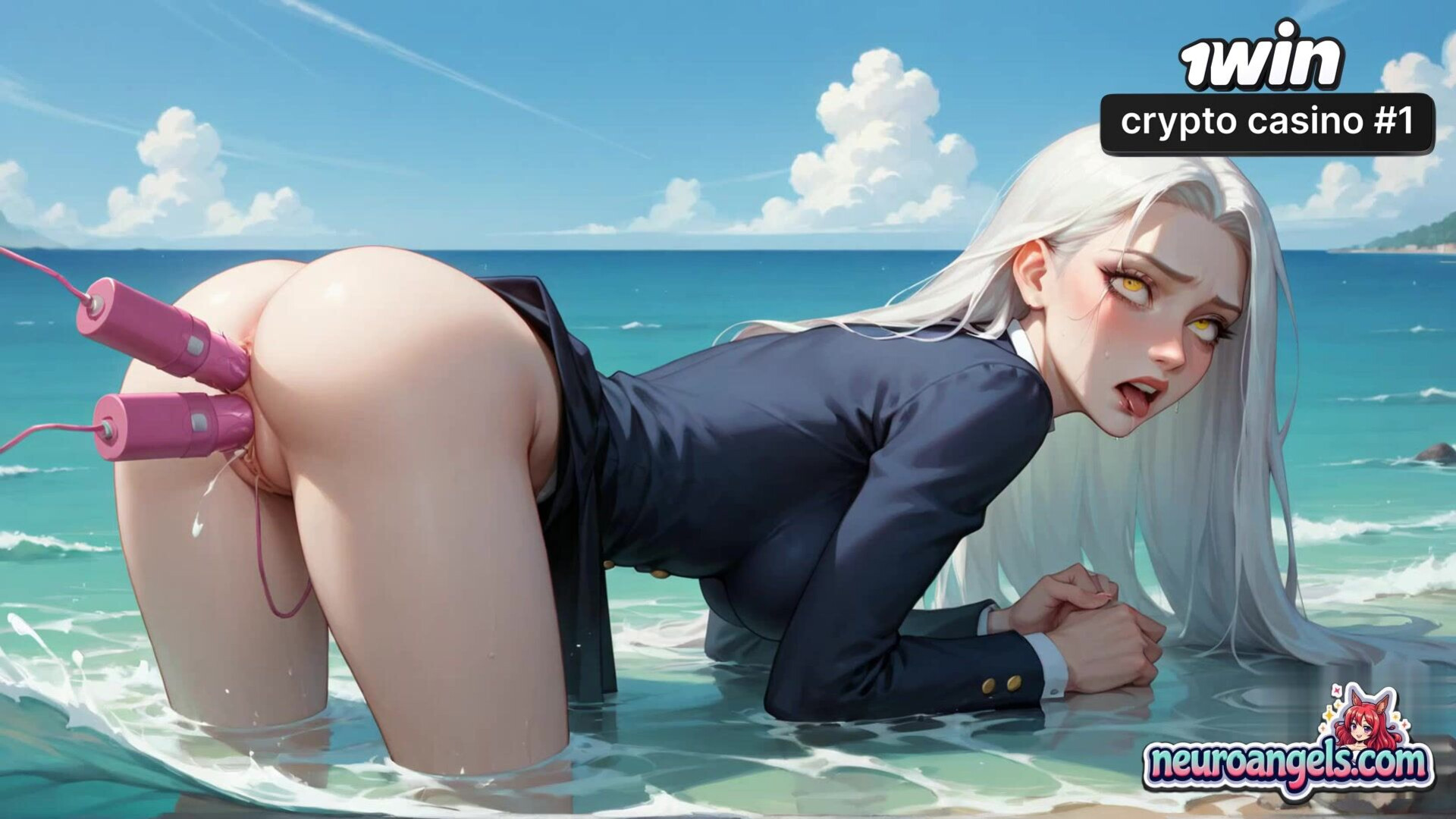 A beautiful hard core beach honey has a multiple climax with twenty one porn loving - orgasm - hardcore - milk - spray - ai generated - beach - romantic - multiplex