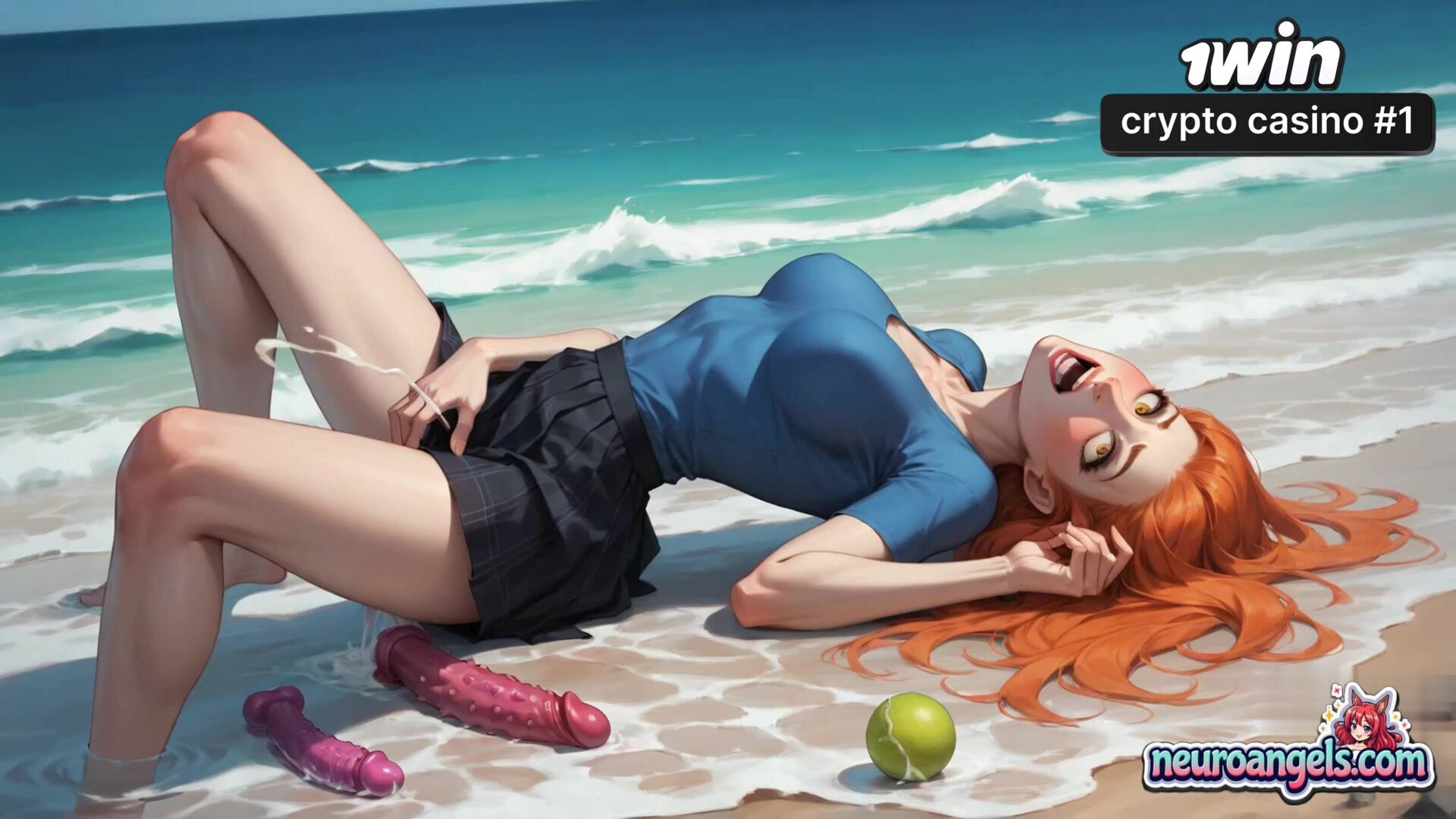 A beautiful hard core beach honey has a multiple climax with twenty one porn loving - orgasm - hardcore - milk - spray - ai generated - beach - romantic - multiplex