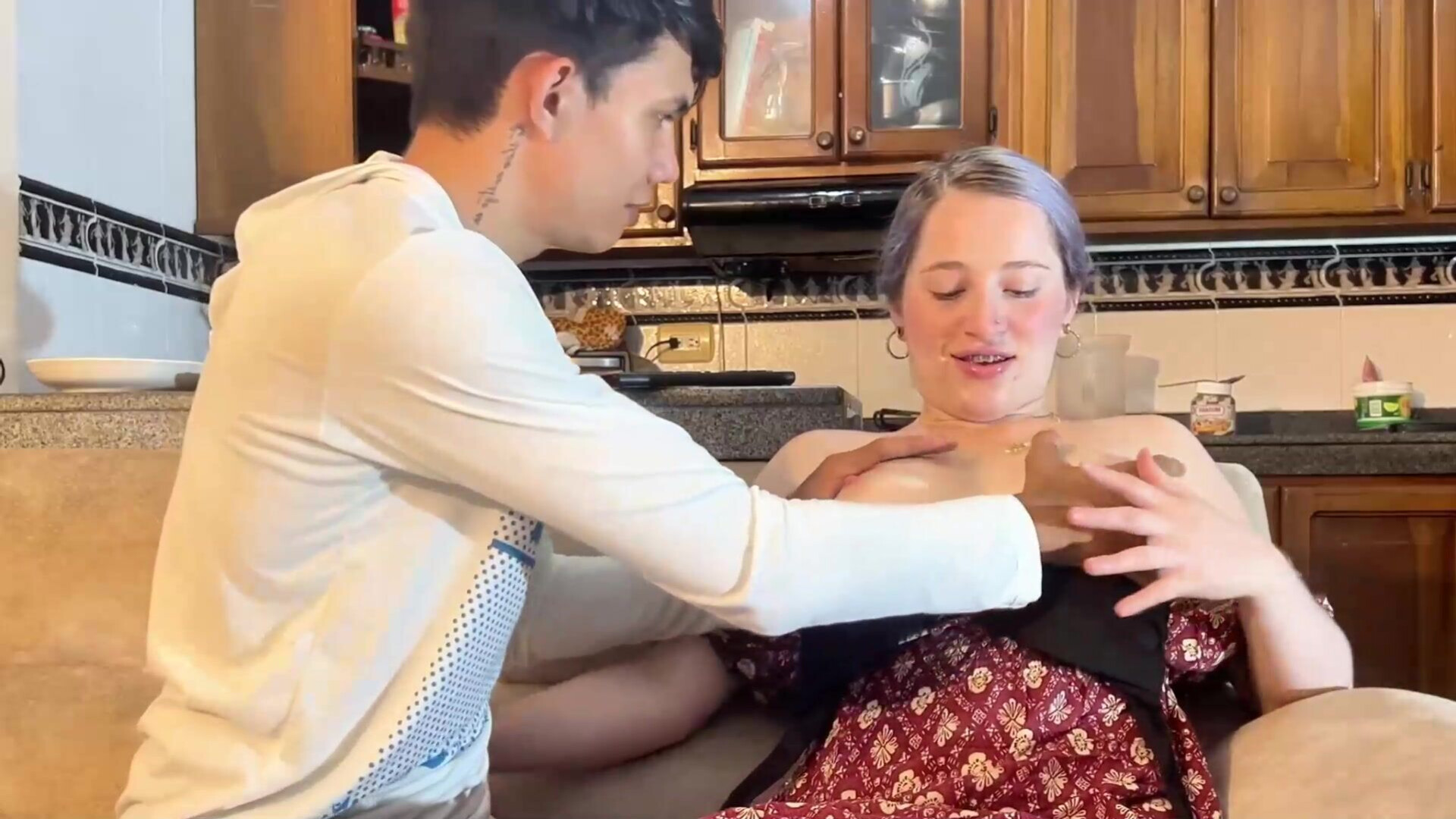 Big Natural Tits Stepmother Rides Her Stepson - big tits - big cock - big ass - milf - mature - cumshot - stepmother - stepmom - stepson - blowjob