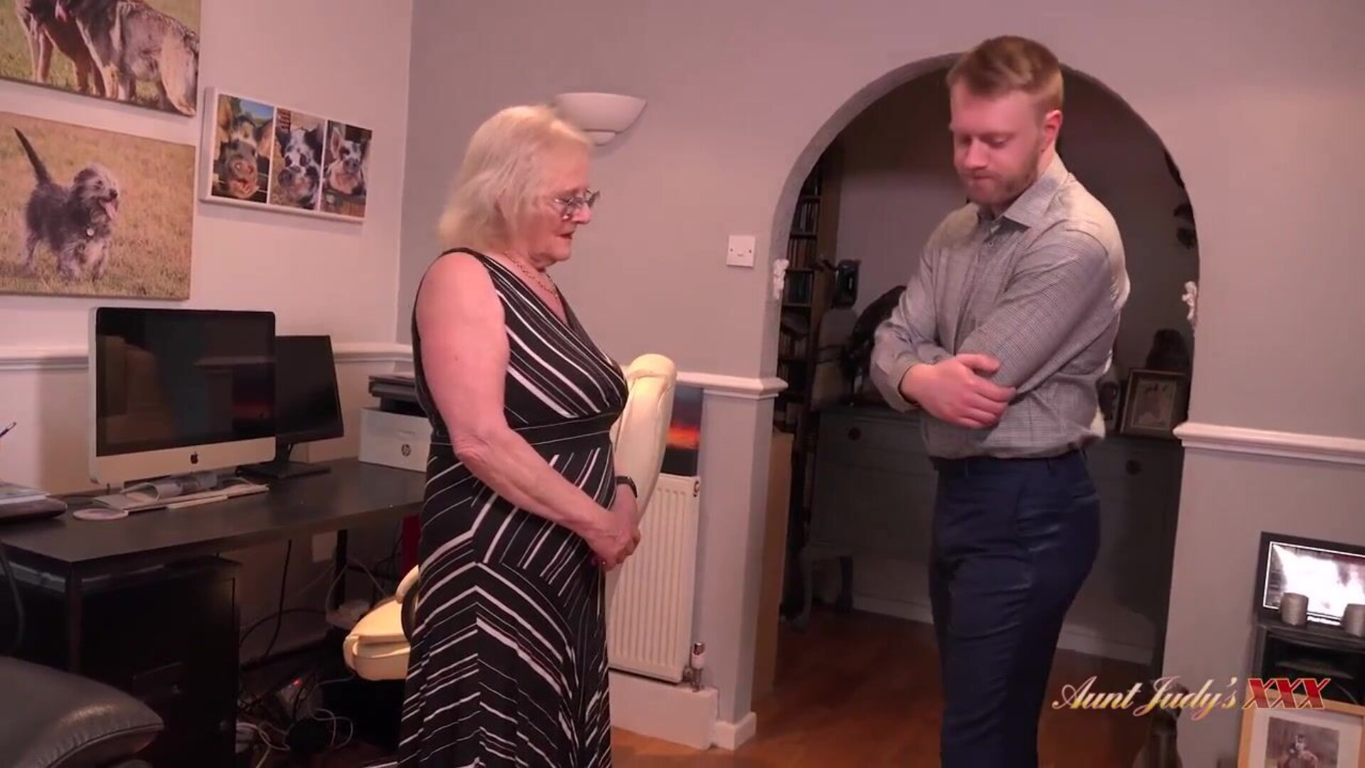 Claire Horny GILF Claire Gets A Handle on the Debt Collector - milf - mature - big ass - blowjob