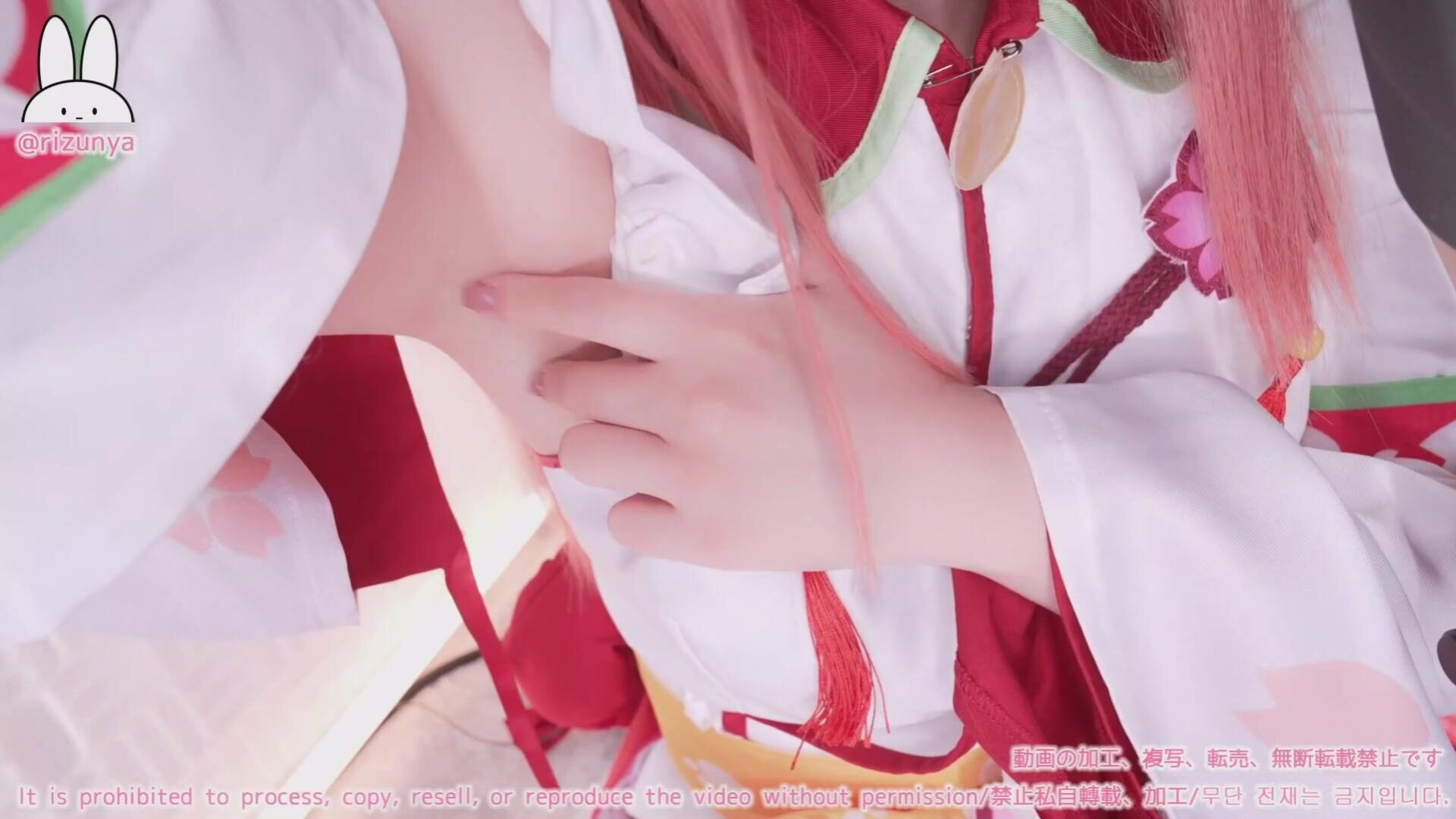 Cosplay ASMR Hololive Hoshimachi Suisei & Sakura Miko cosplay and lick both ears at z - asmr