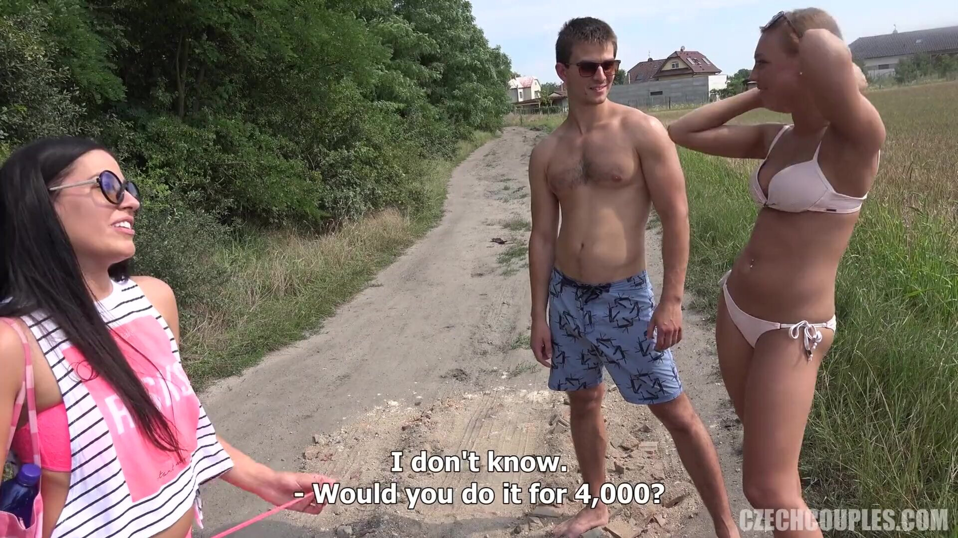 Czech Couple Public swing 1080p - brunette
