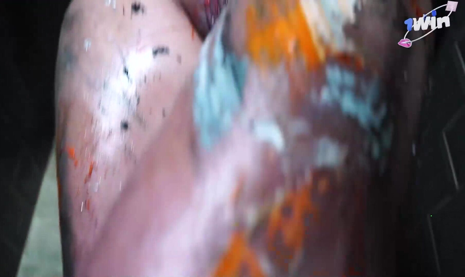 Eva Gold's figure paint covered fake hooters release an erotic masterpiece, turning t - eva gold - paint - beautiful body - youtube show strip game - youtube - fetish - erotic - fake tits - porn - xxx