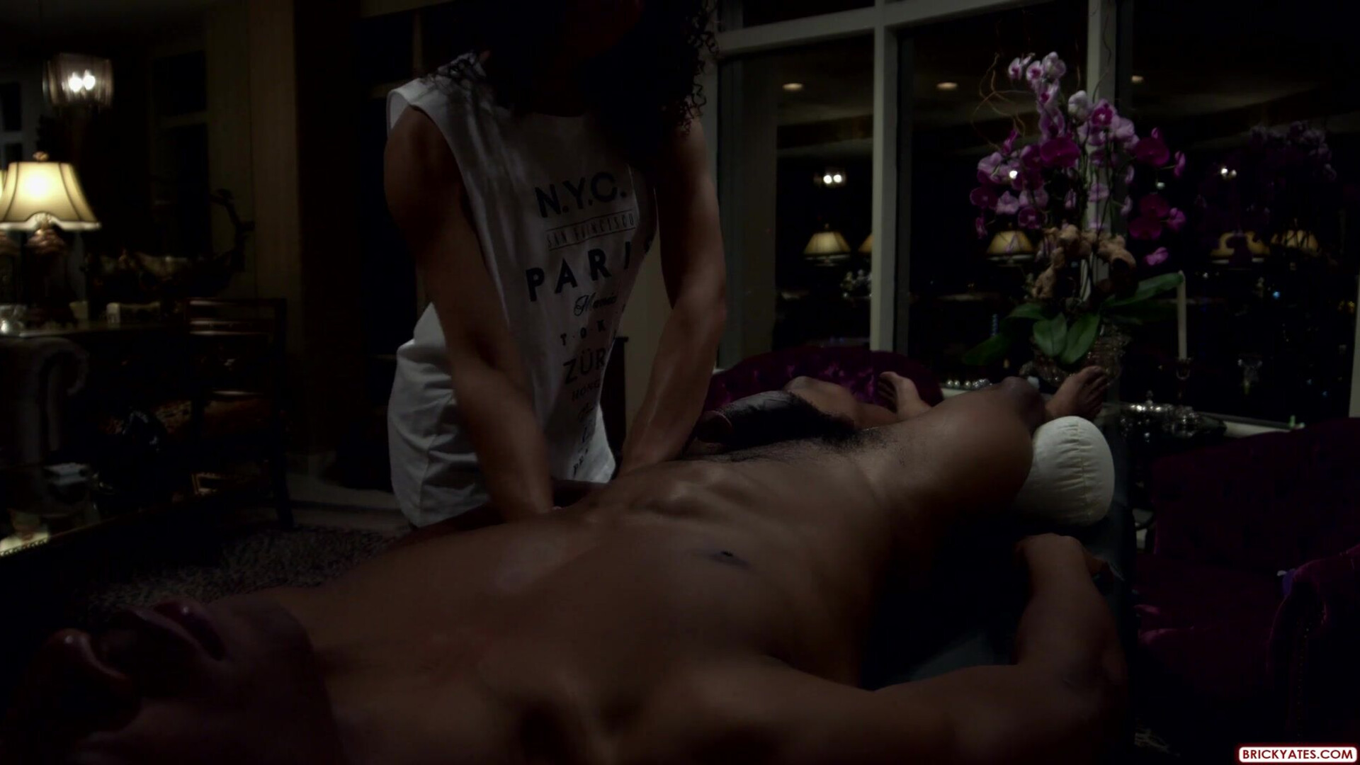 Freyja Down Blouse During Happy Ending Massage - milf - big ass - blowjob