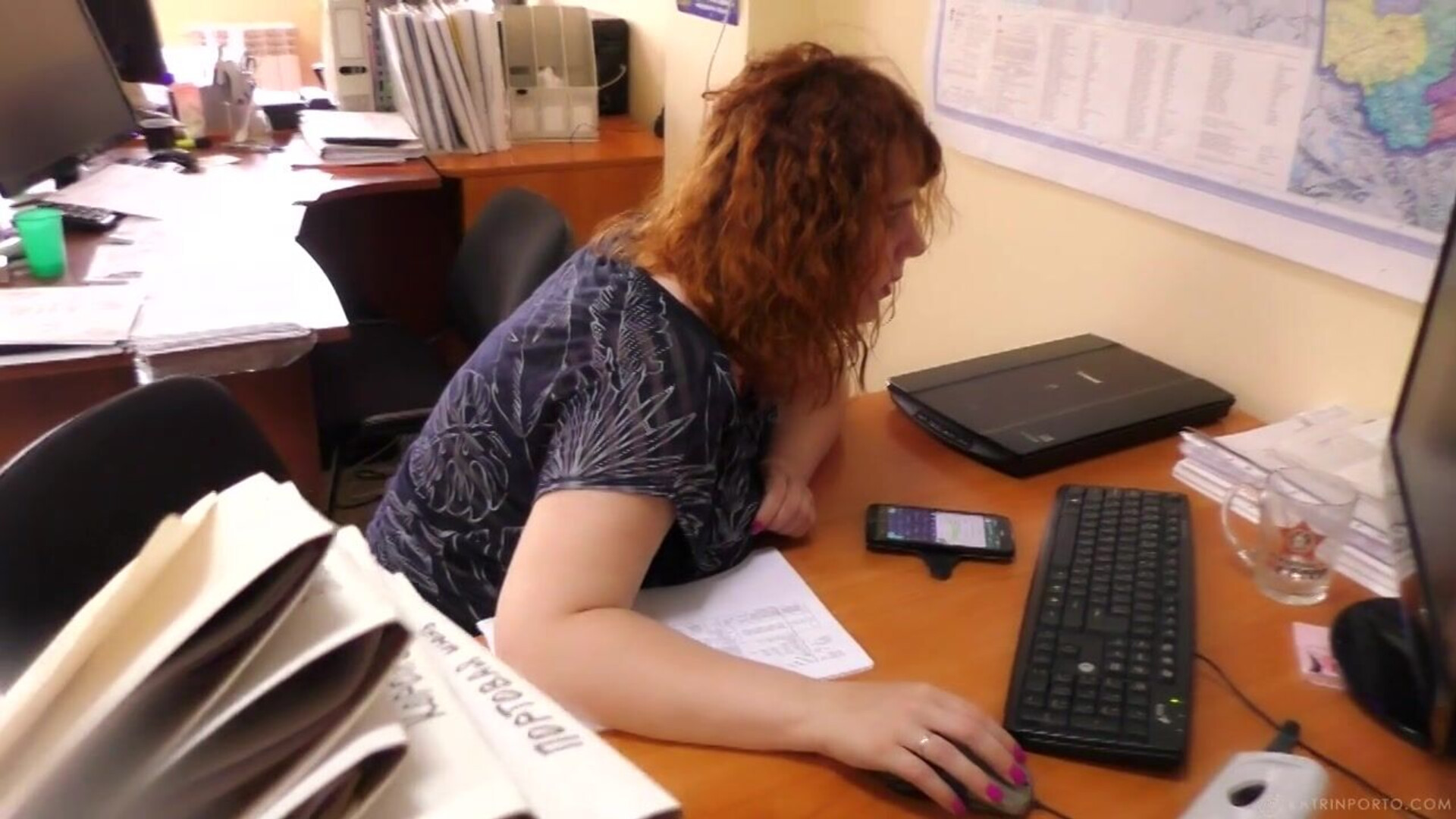 Katrin Porto Office Games - bbw - milf - hardcore