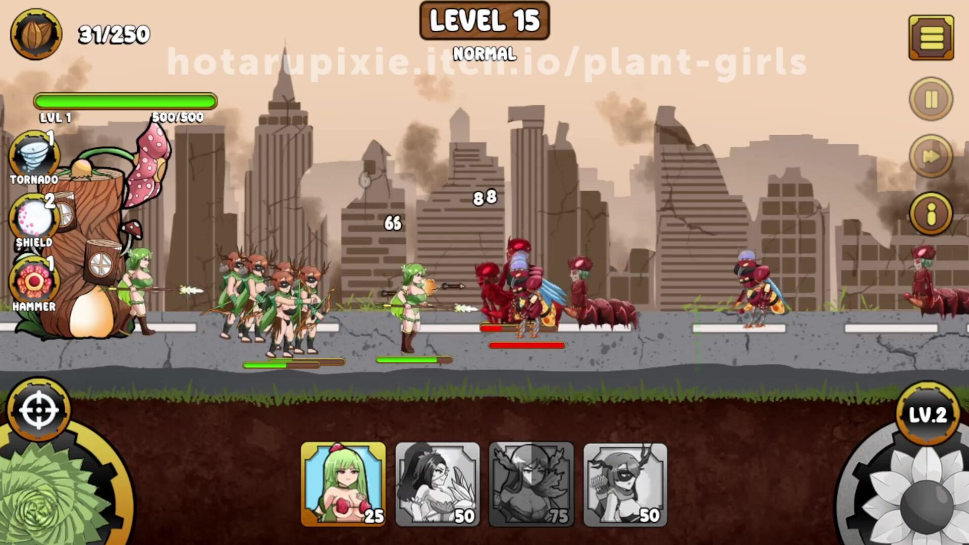 LEVEL 15 PGINSECT INVASION - adult - anime - eroge - erotic - hentai - nsfw - strategy rpg - tower defense