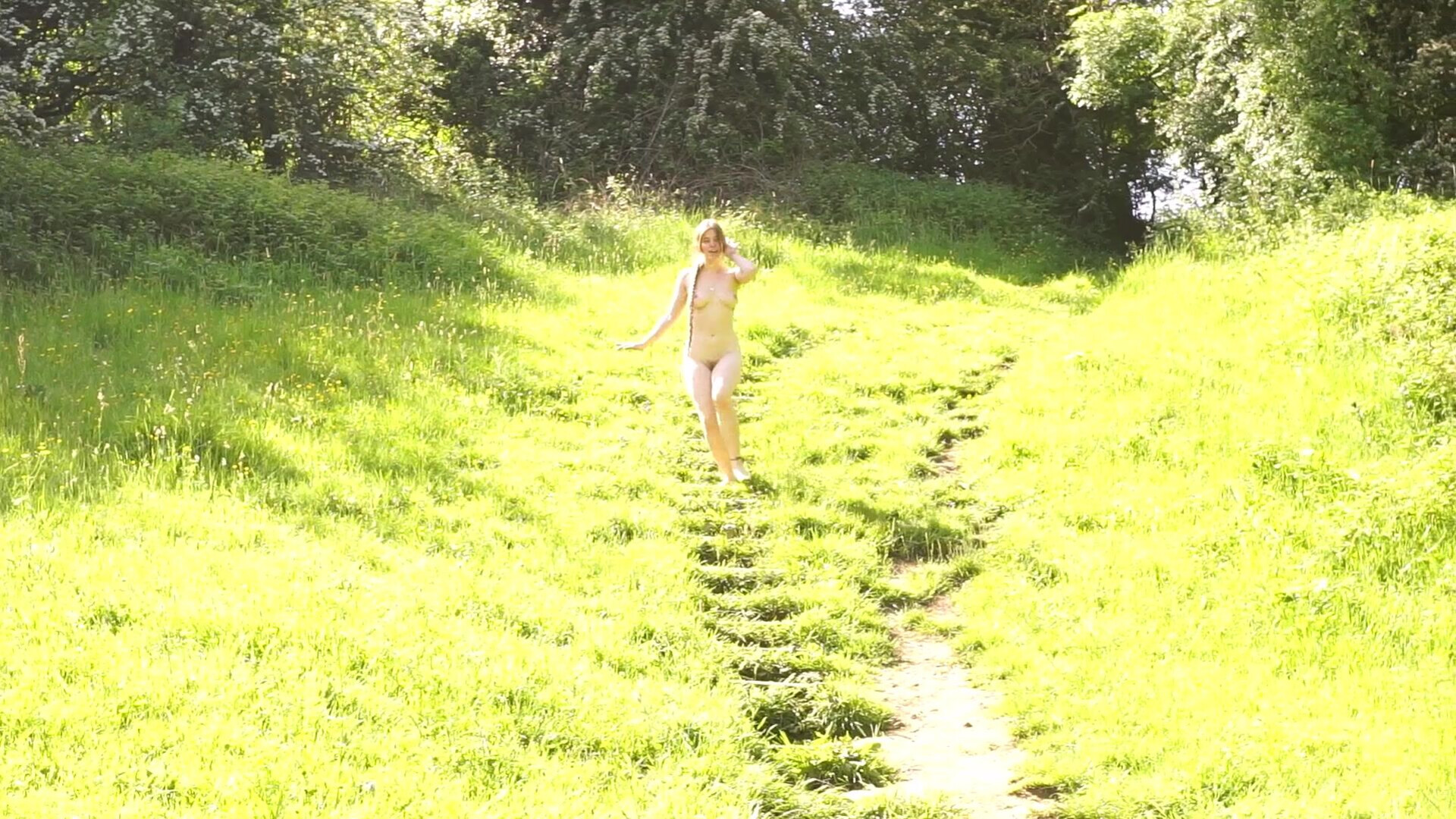 Longhairluna Public Naked Hike Compilation 1 - petite - solo - amateur