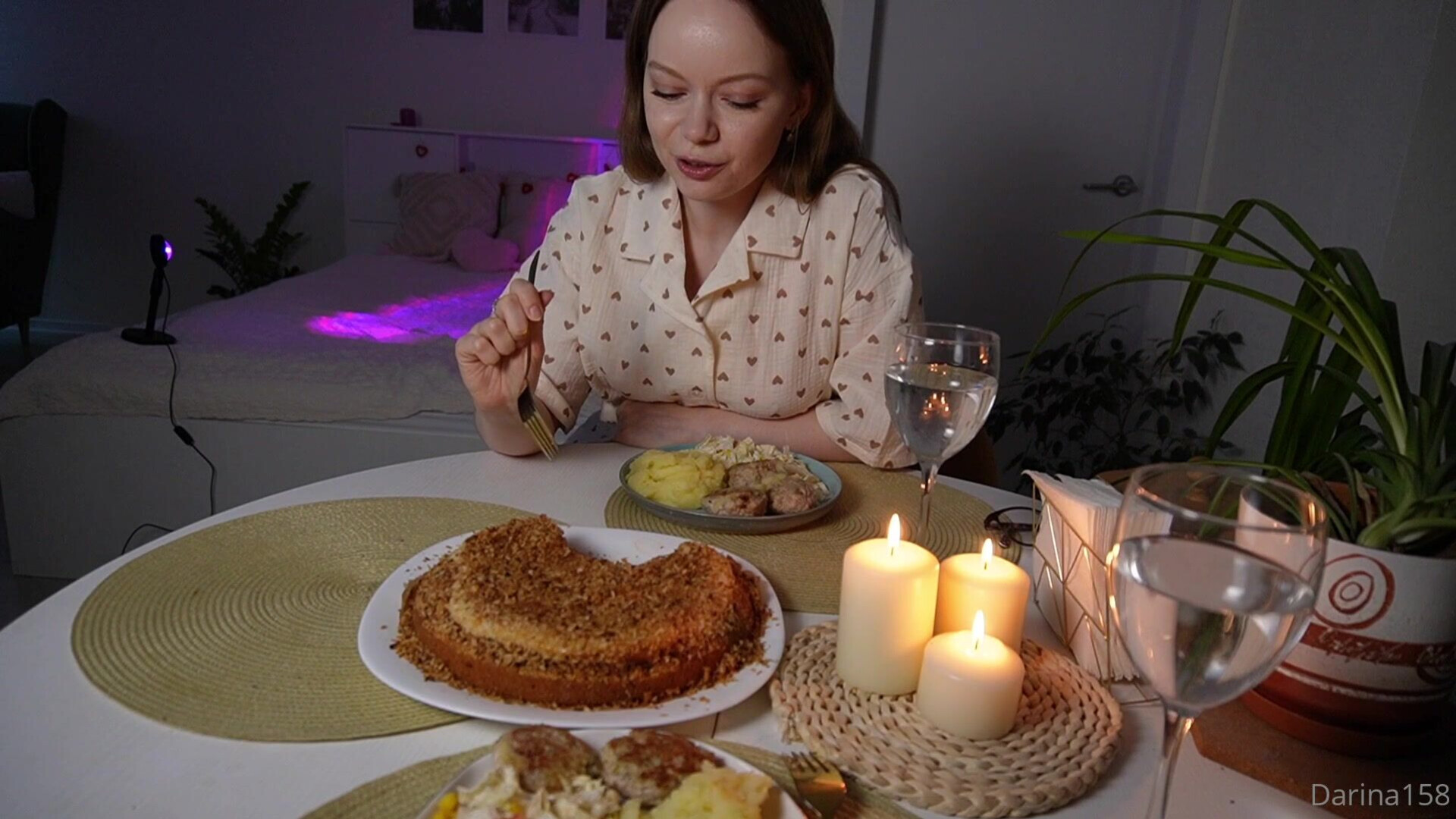 OlFa Chick Dinner Date and Anal with Dildo - babe