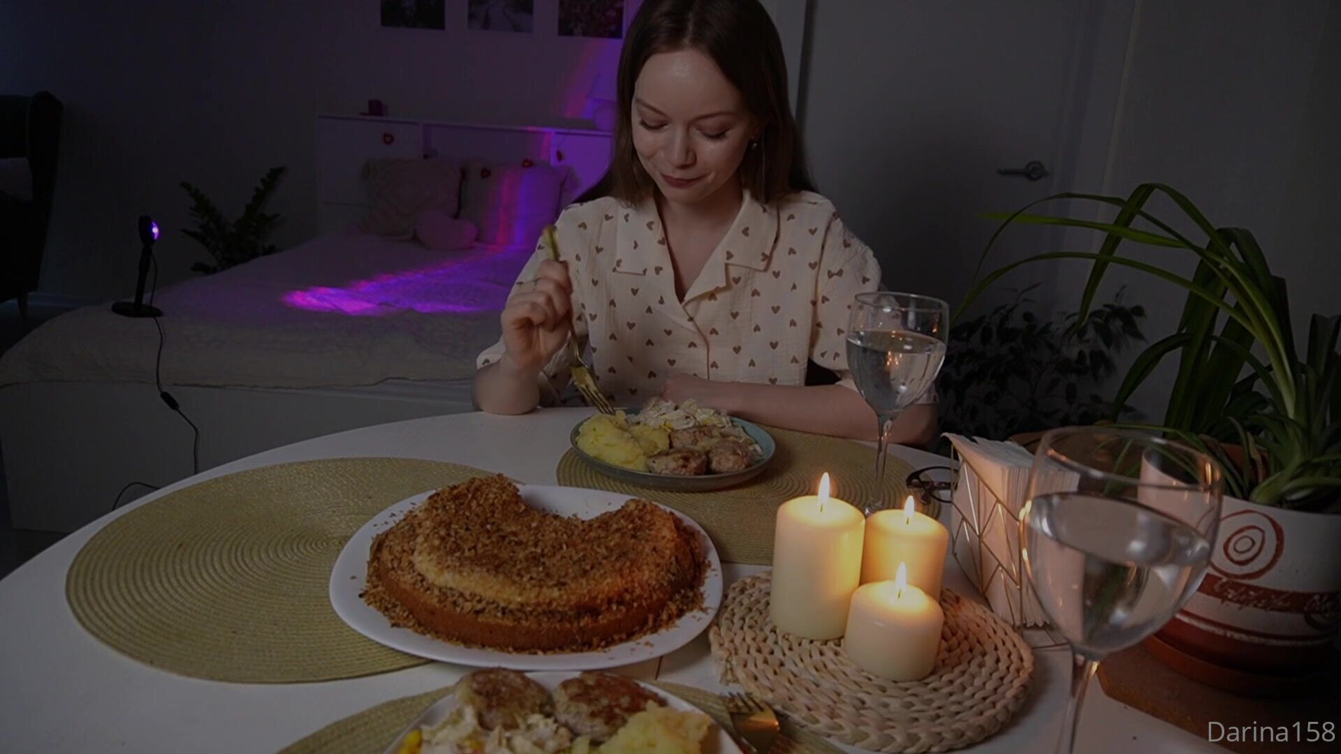 OlFa Chick Dinner Date and Anal with Dildo - babe