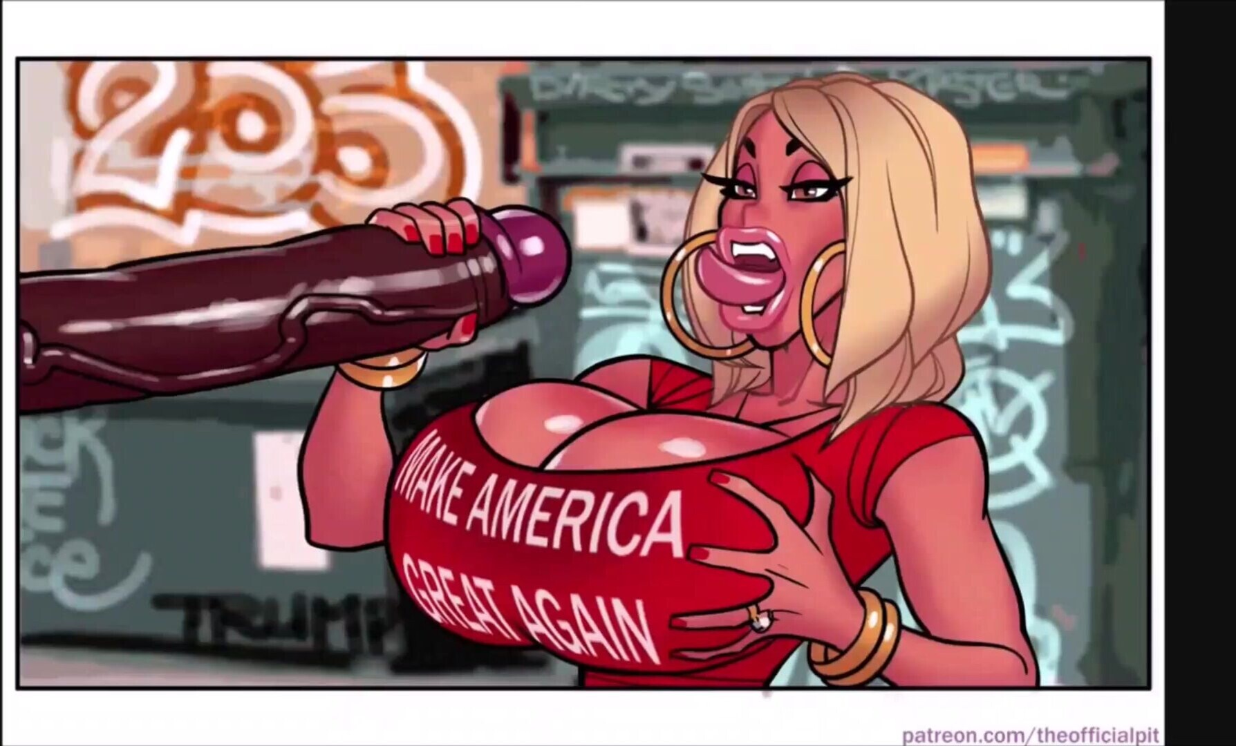 Pit Bimbo Cartoon - interracial - bbc