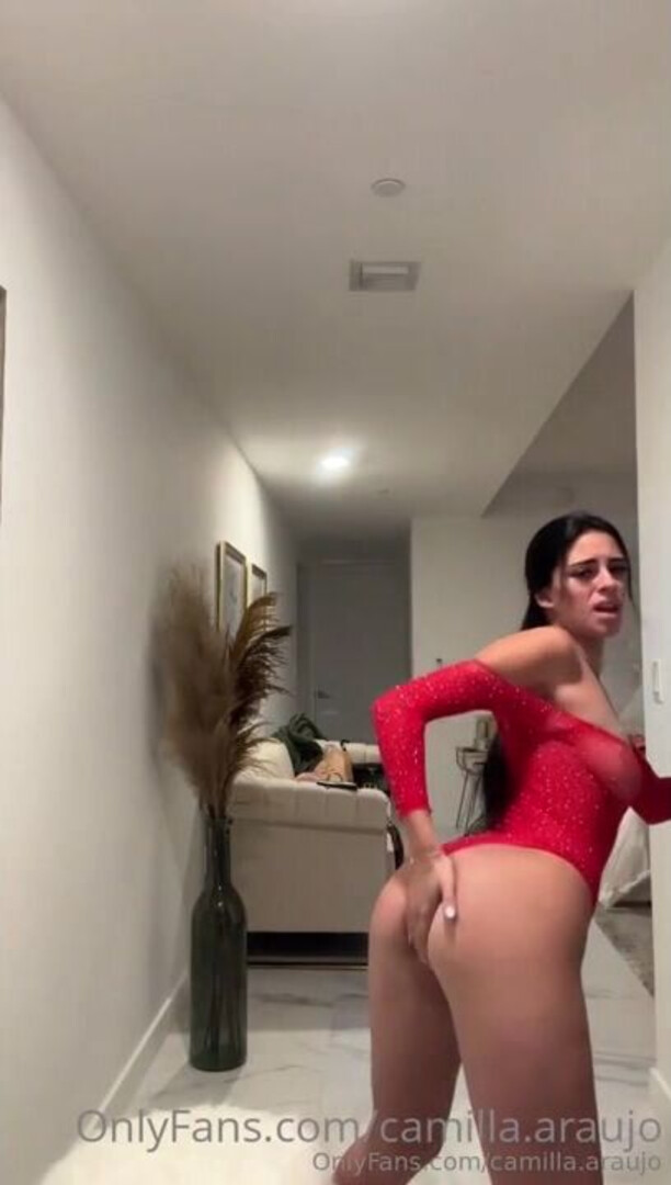 Red Bodysuit Masturbation Through Panties - big ass - big tits - blowjob - sex - fuck