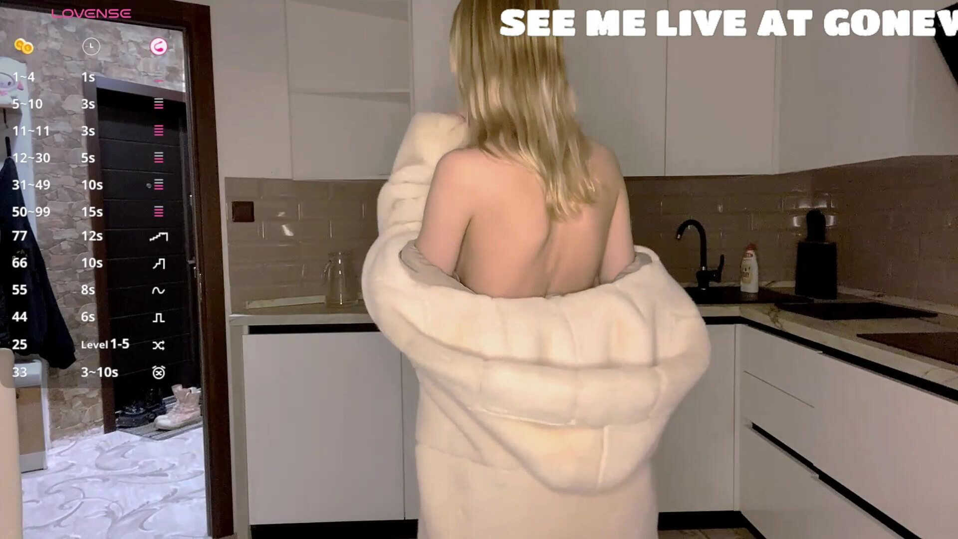 Russian Blonde Teases in Fur Coat Kitchen Webcam Show - straight webcam - straight blonde - straight lingerie - straight tease - straight kitchen - straight flashing - straight amateur - straight softcore - straight russian - fur coat