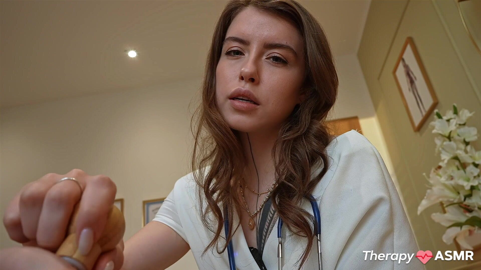 TherapyASMR Tight Ria - asmr porn - pov - lesbians - brunette - teen - shaved - oil - tattoo - beauty - big natural boobs