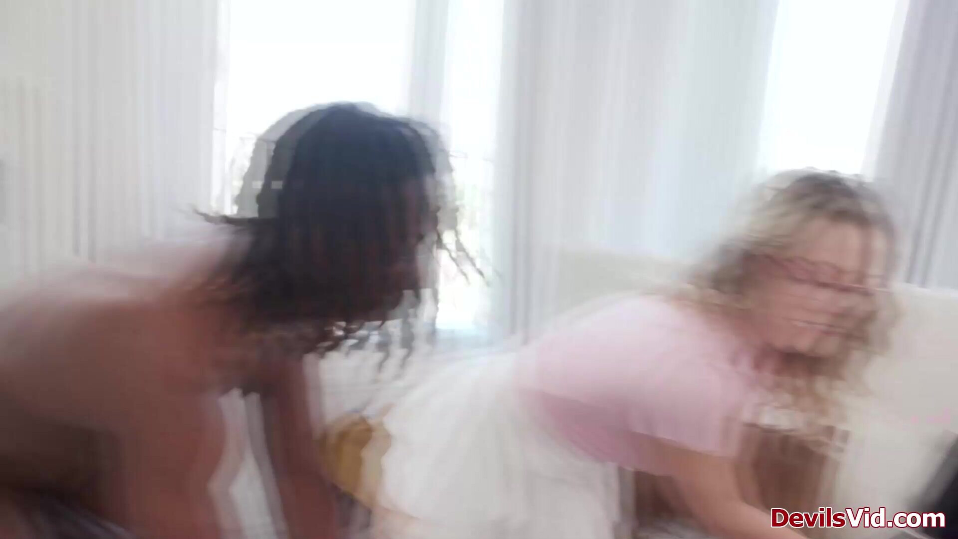 They were almost got caught by her mum - interracial - bbc - big ass - facefuck - oral - finger - hairy - blonde - big cock - girlfriend