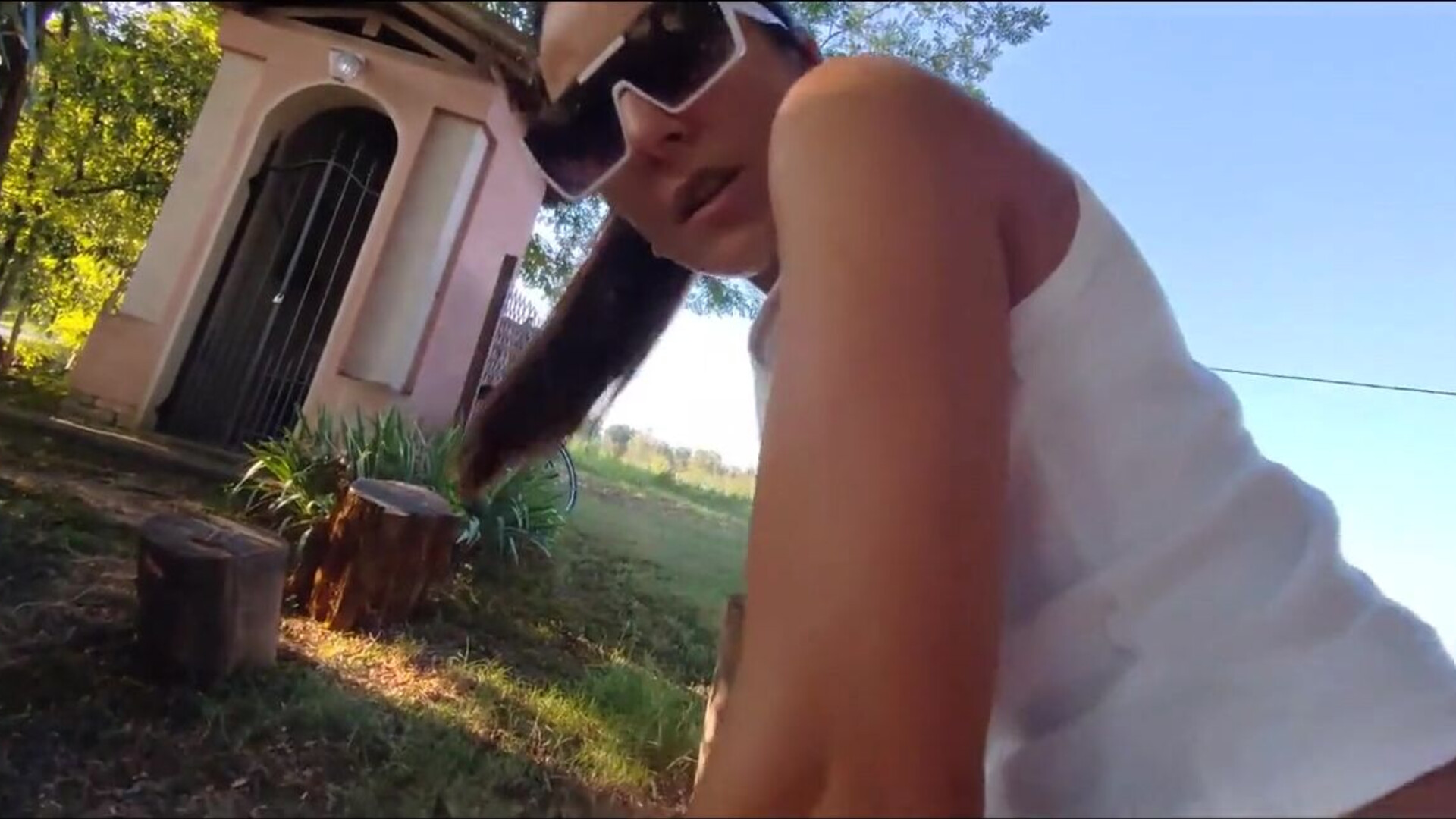 A notorious loose woman frequenting the running trail is engaged in sexual activity o - blowjob - small tits - outdoor - big cock - couple - giant - couples - slut - big coc - large