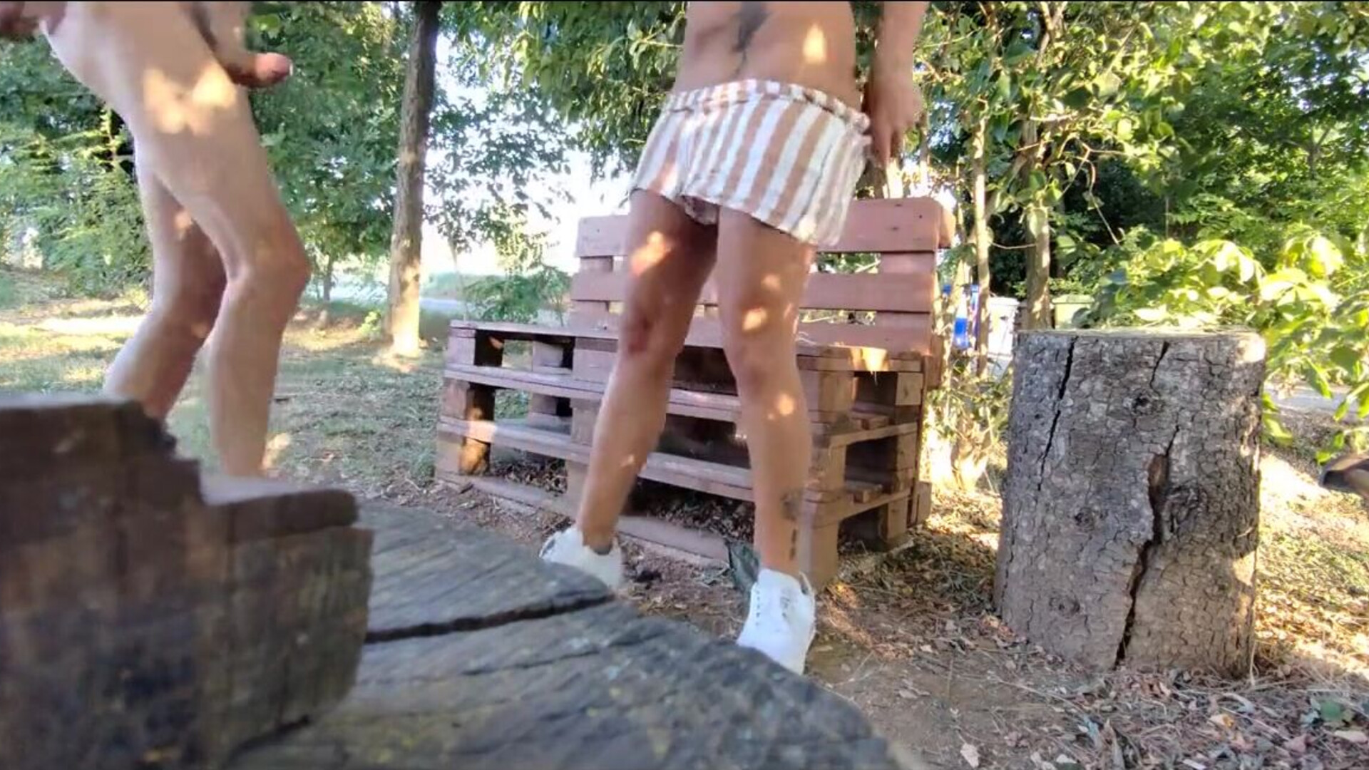 A notorious loose woman frequenting the running trail is engaged in sexual activity o - blowjob - small tits - outdoor - big cock - couple - giant - couples - slut - big coc - large