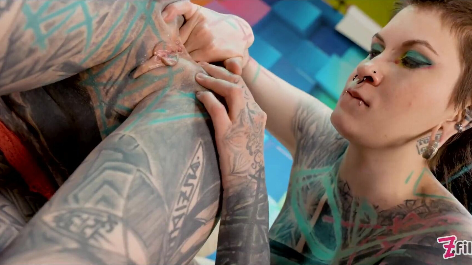 Anuskatzz & Illuz Alternative TEENS Fuck with TATTOED Guy - milf - big ass - blowjob