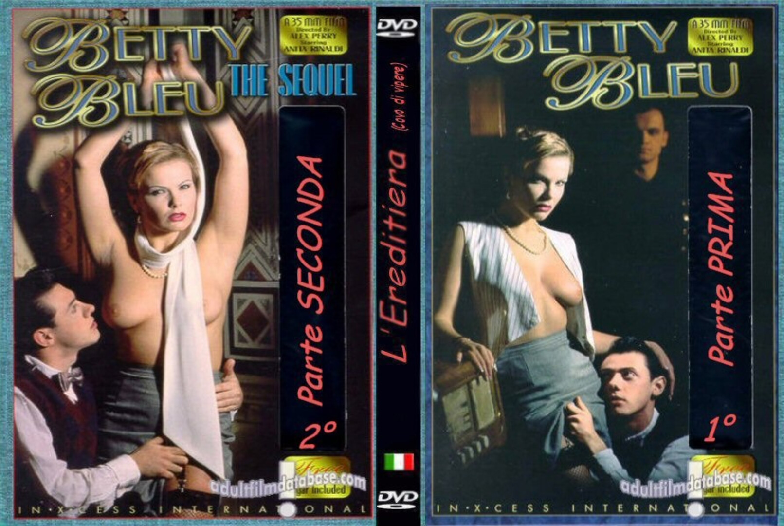 Betty Bleu 1 & 2 (1995) - classic - oral - anal - group sex - dp - double penetration - retro - busty - big boobs - hairy pussy