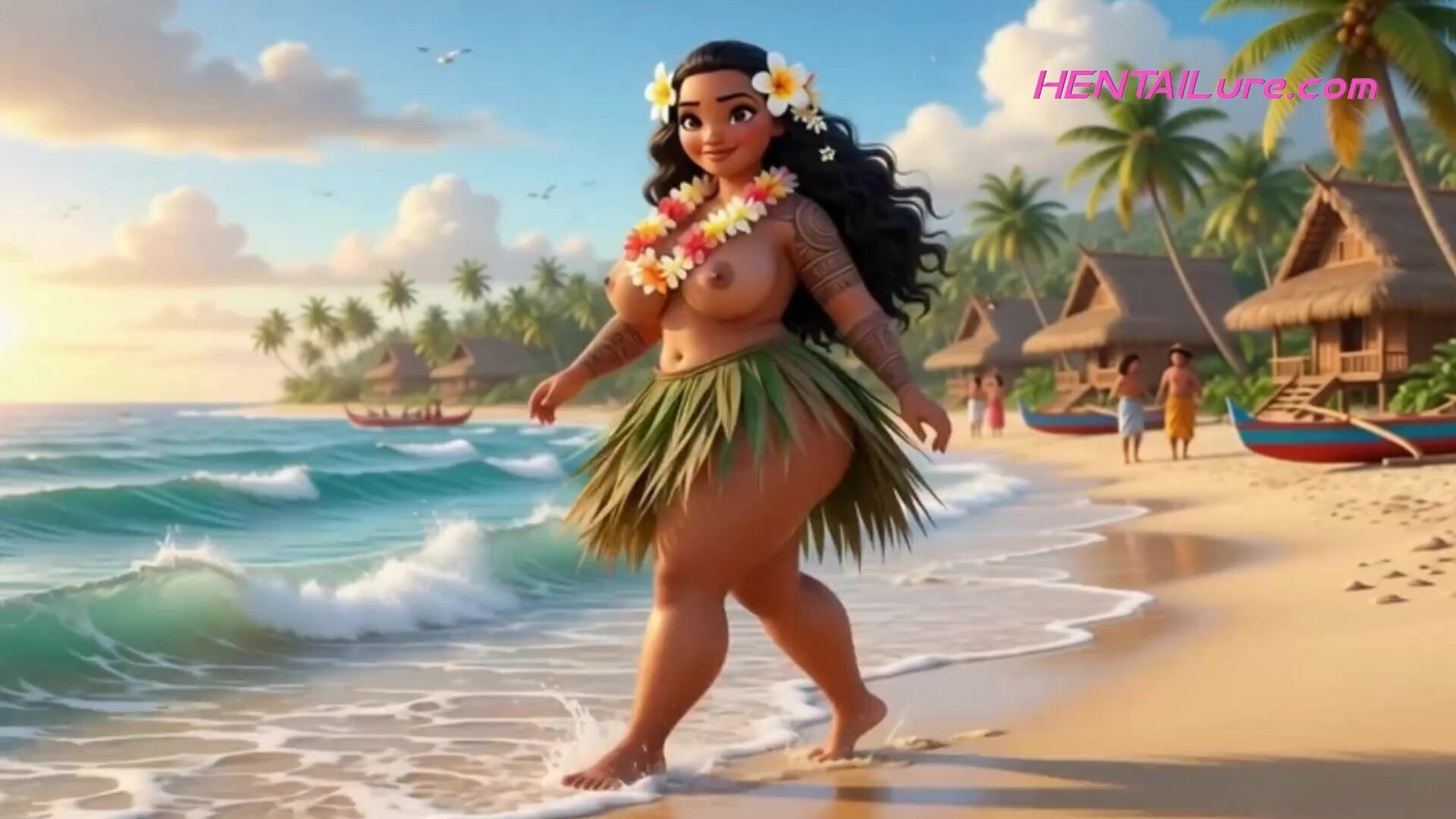 Big Ass Beauty Moana Fucked In Group By Tribal Villagers - babe - big ass - tribal fuck - tribe sex - group sex - village porn - exotic beauty - curvy moana - outdoor sex - hentai porn