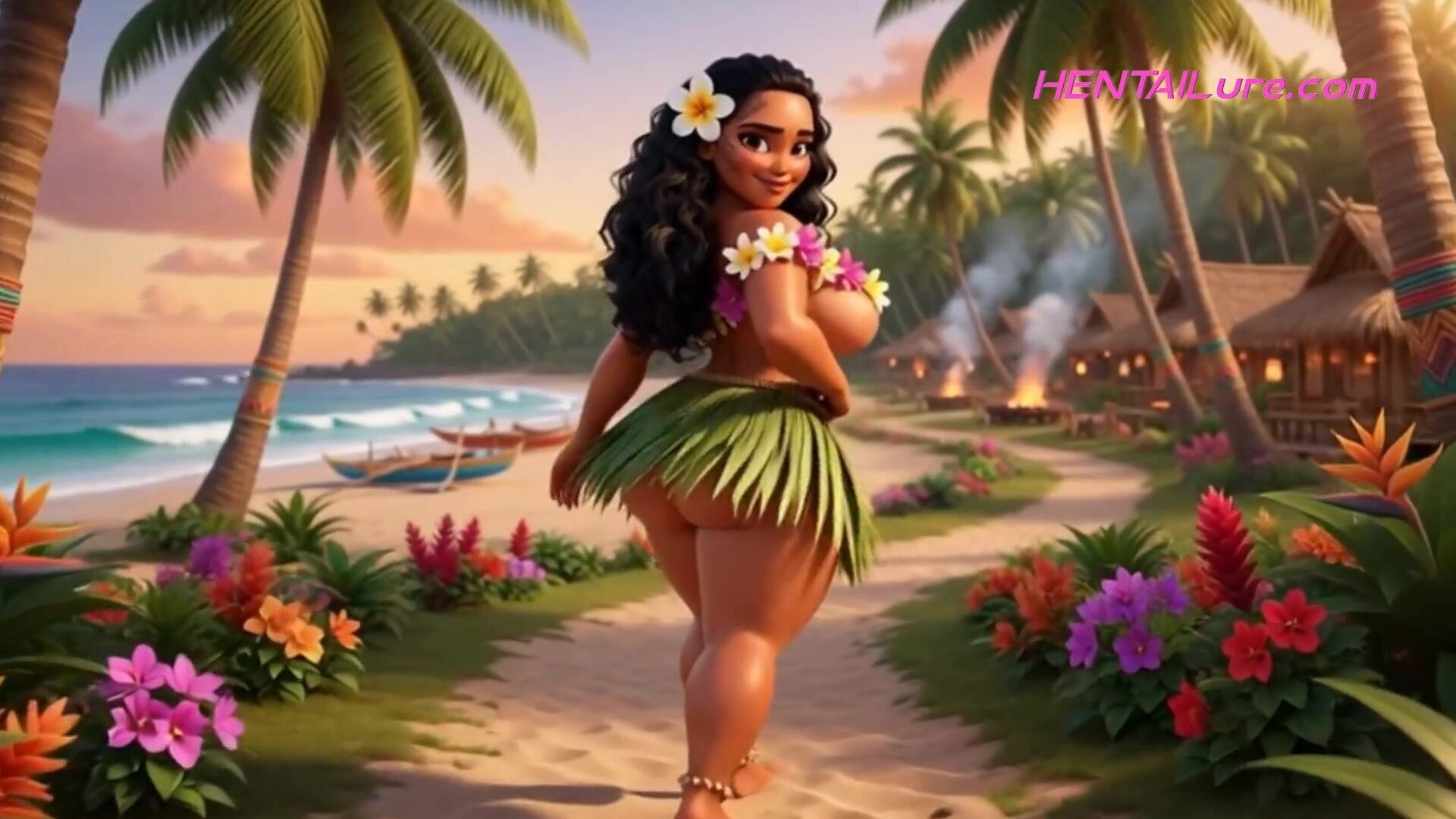 Big Ass Beauty Moana Fucked In Group By Tribal Villagers - babe - big ass - tribal fuck - tribe sex - group sex - village porn - exotic beauty - curvy moana - outdoor sex - hentai porn